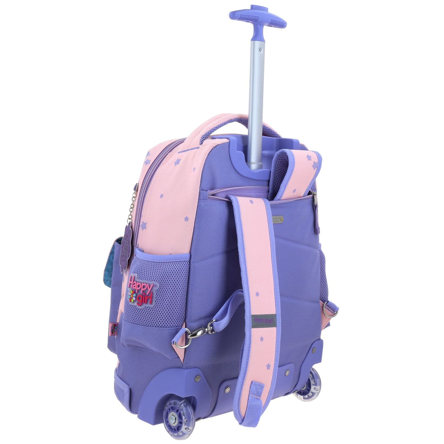 Mochila con Ruedas Happy Girl Rosa para Niña | Diversión y Durabilidad 3