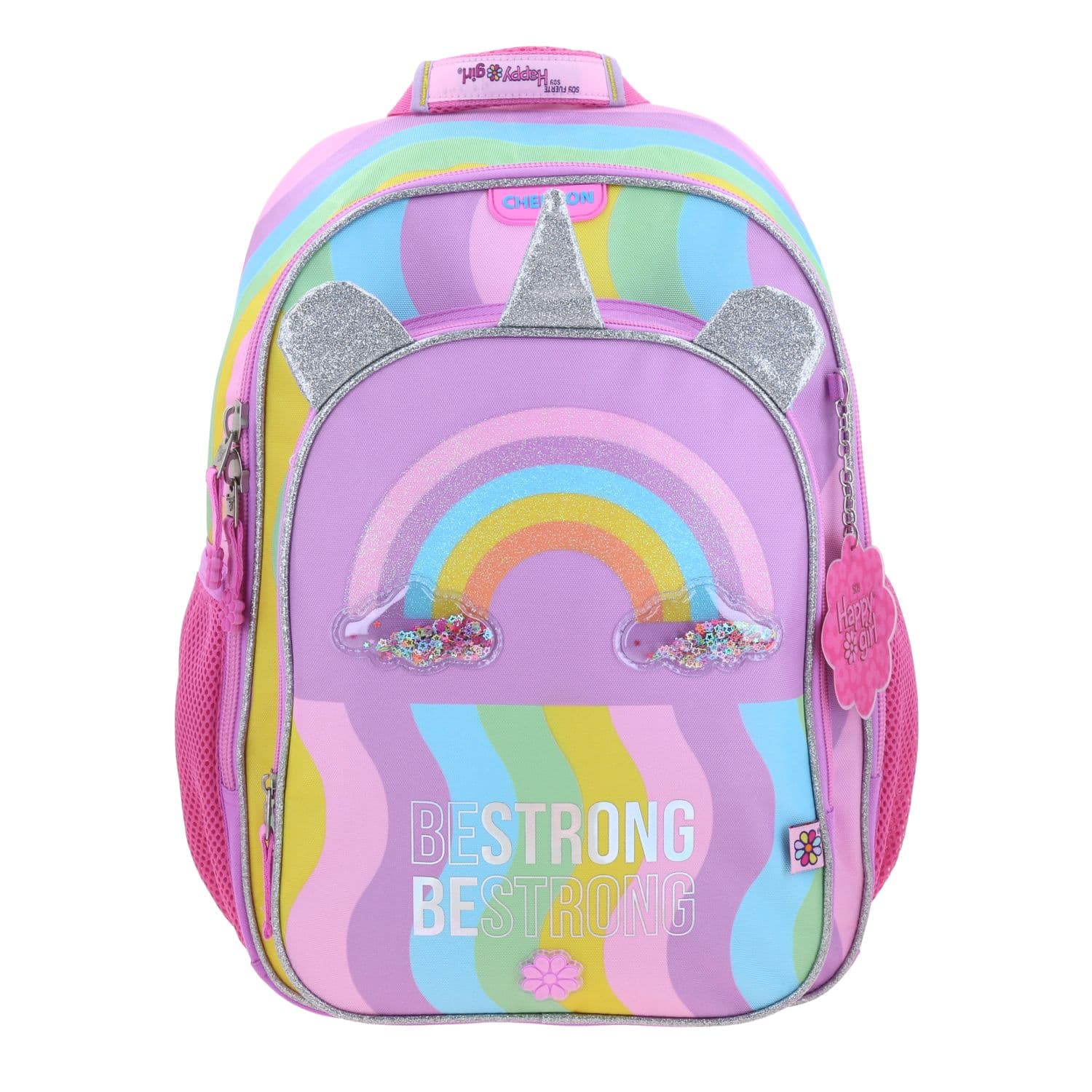 Mochila escolar para niña Happy Girl by Chenson multicolor con compartimentos