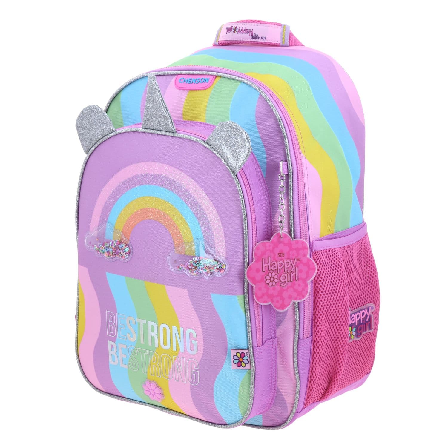 Mochila escolar para niña Happy Girl by Chenson multicolor con compartimentos 2