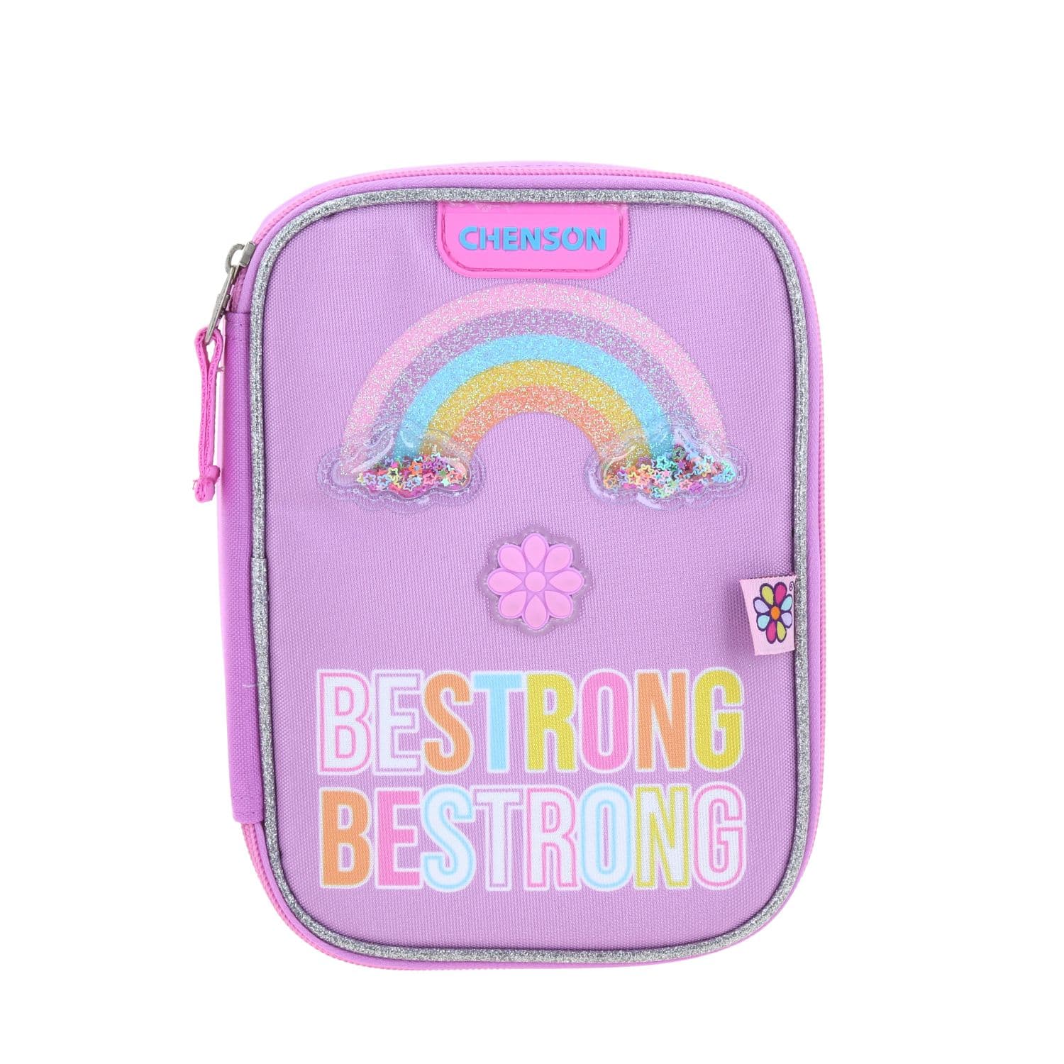 Lapicera escolar Happy Girl by Chenson multicolor para niñas, divertida y duradera