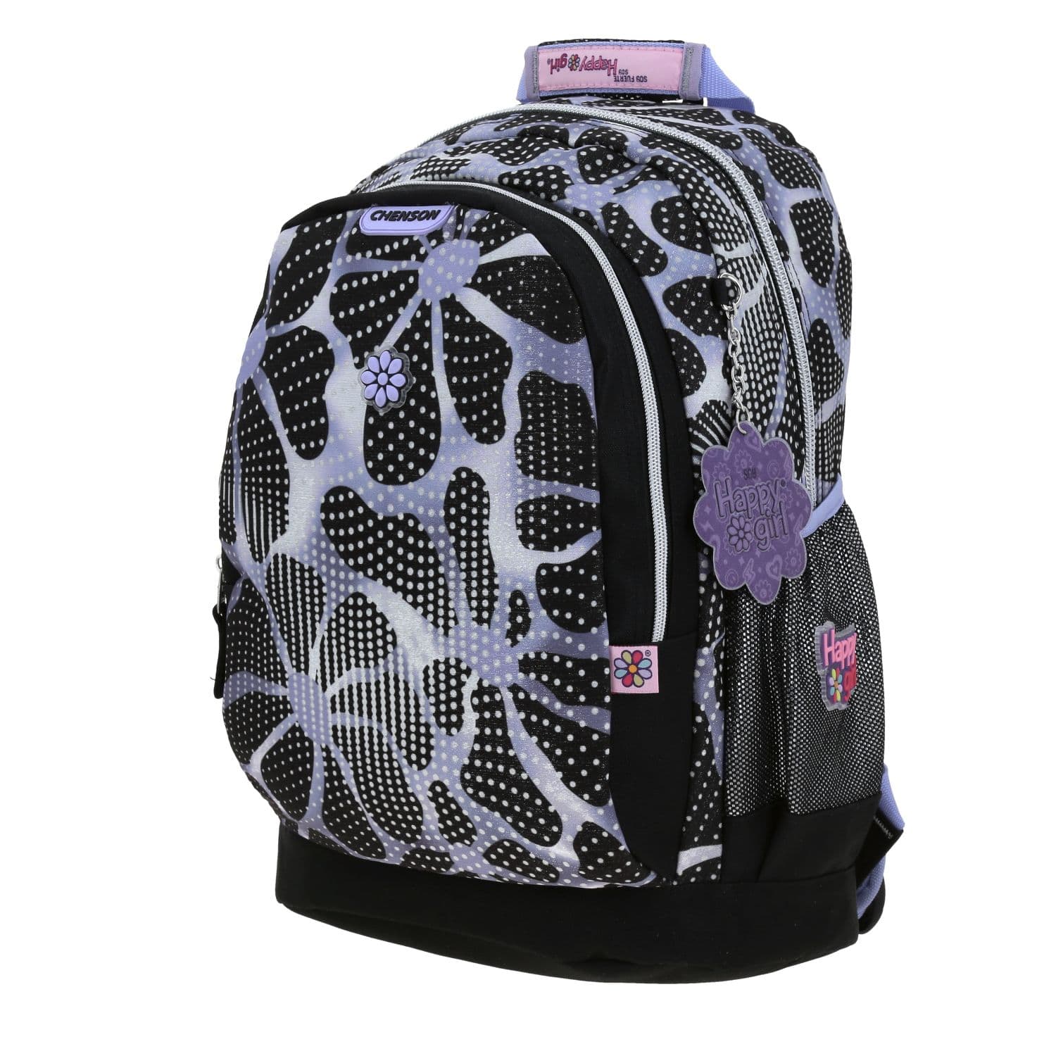 Mochila escolar para niña Happy Girl by Chenson color negro duradera 2