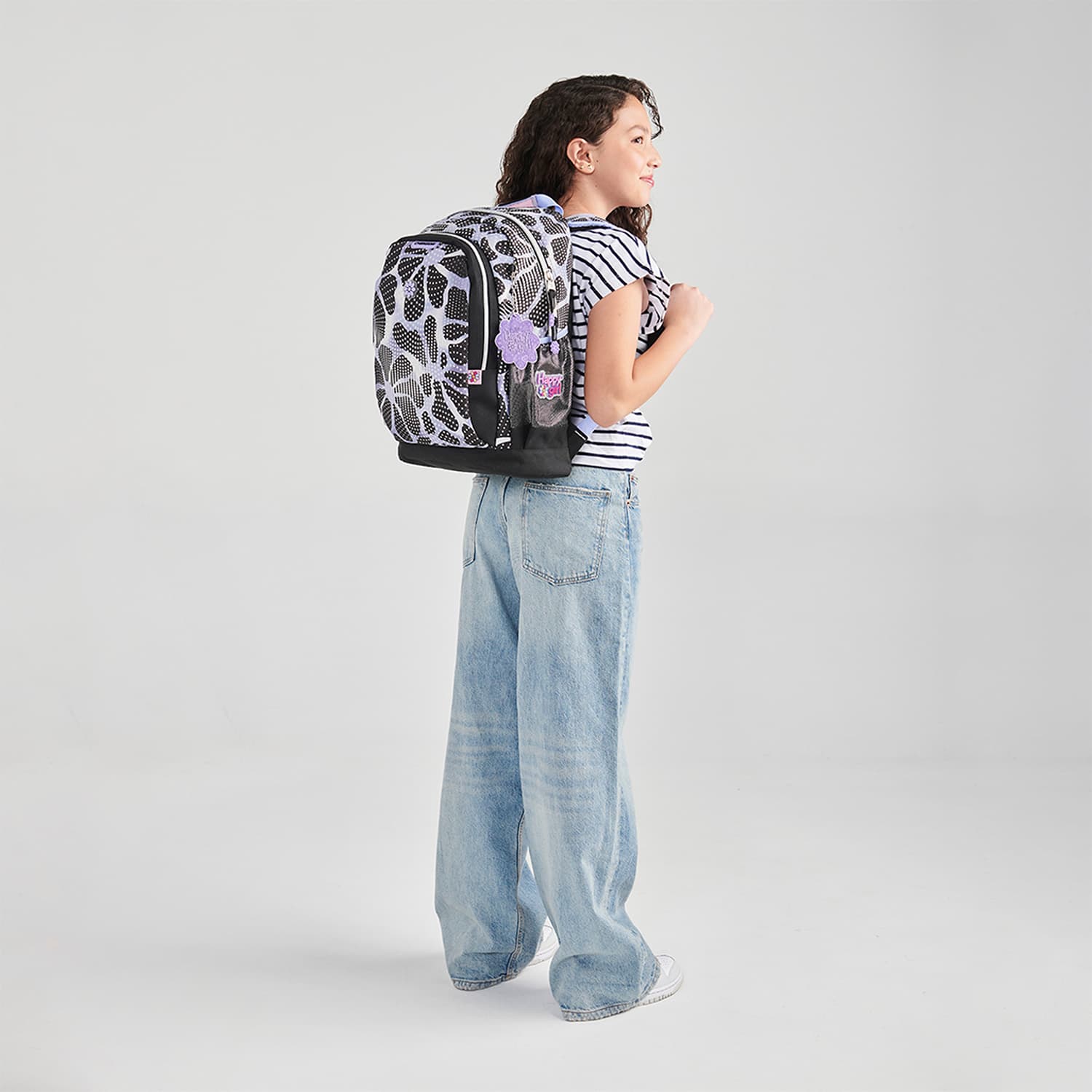 Mochila escolar para niña Happy Girl by Chenson color negro duradera - vista 2