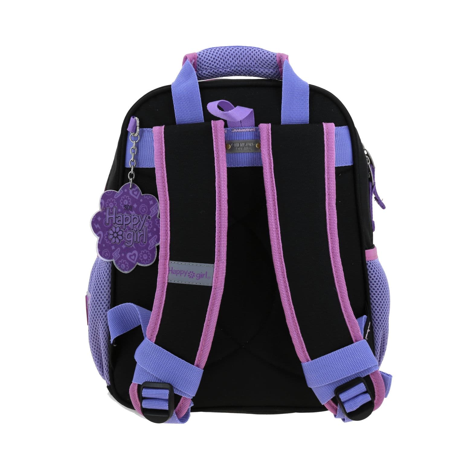Mochila escolar para niña Happy Girl by Chenson Negra con amplio compartimento 4