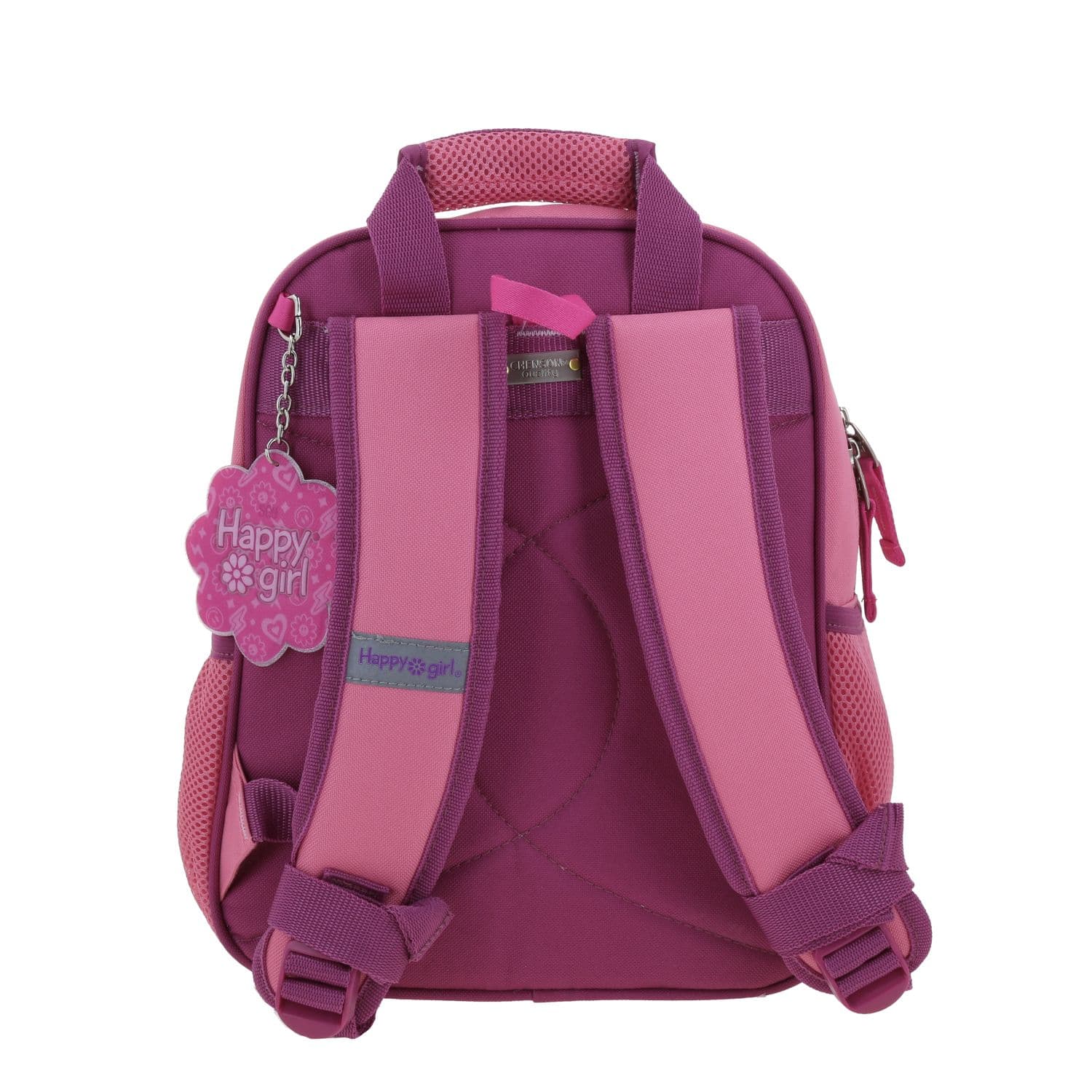 Mochila escolar para niña Happy Girl by Chenson color rosa con cierre 4