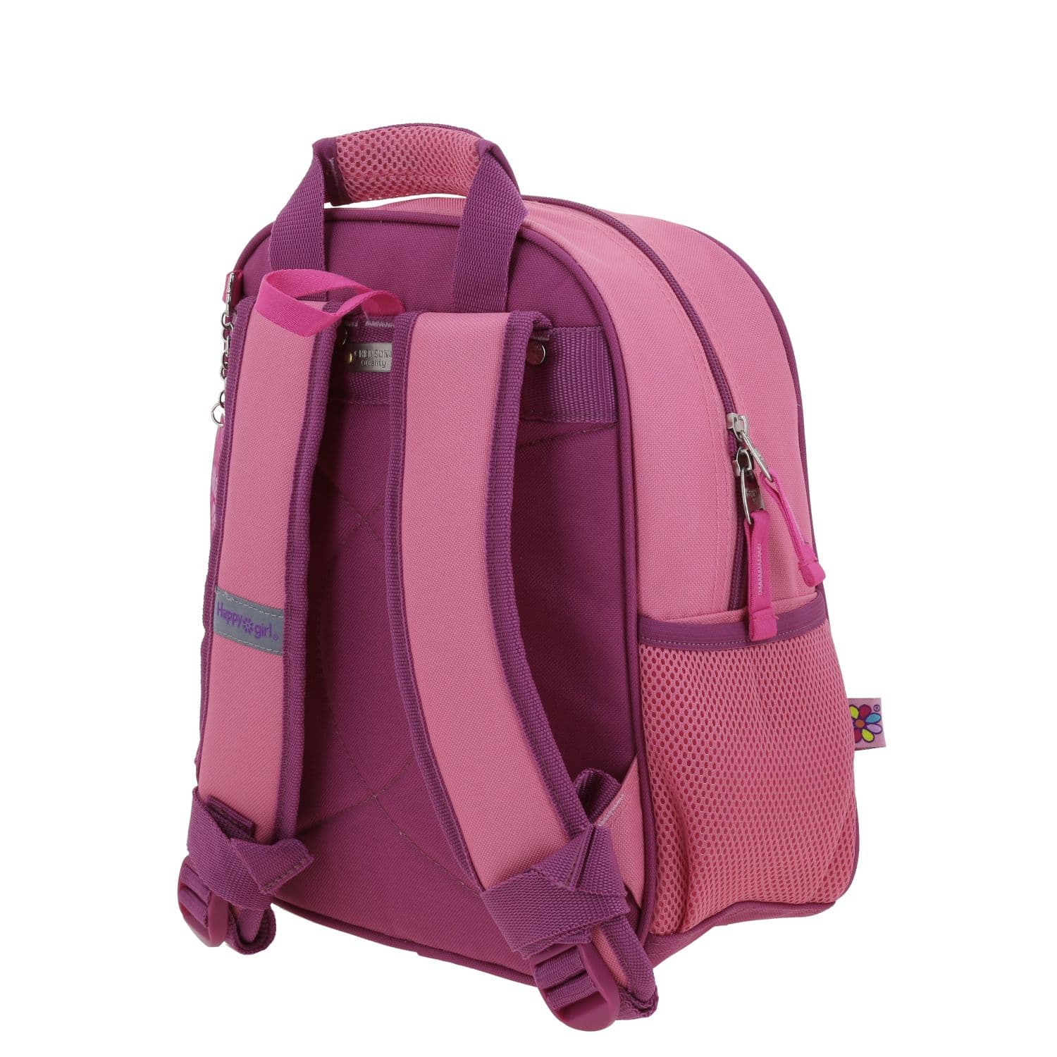 Mochila escolar para niña Happy Girl by Chenson color rosa con cierre 5