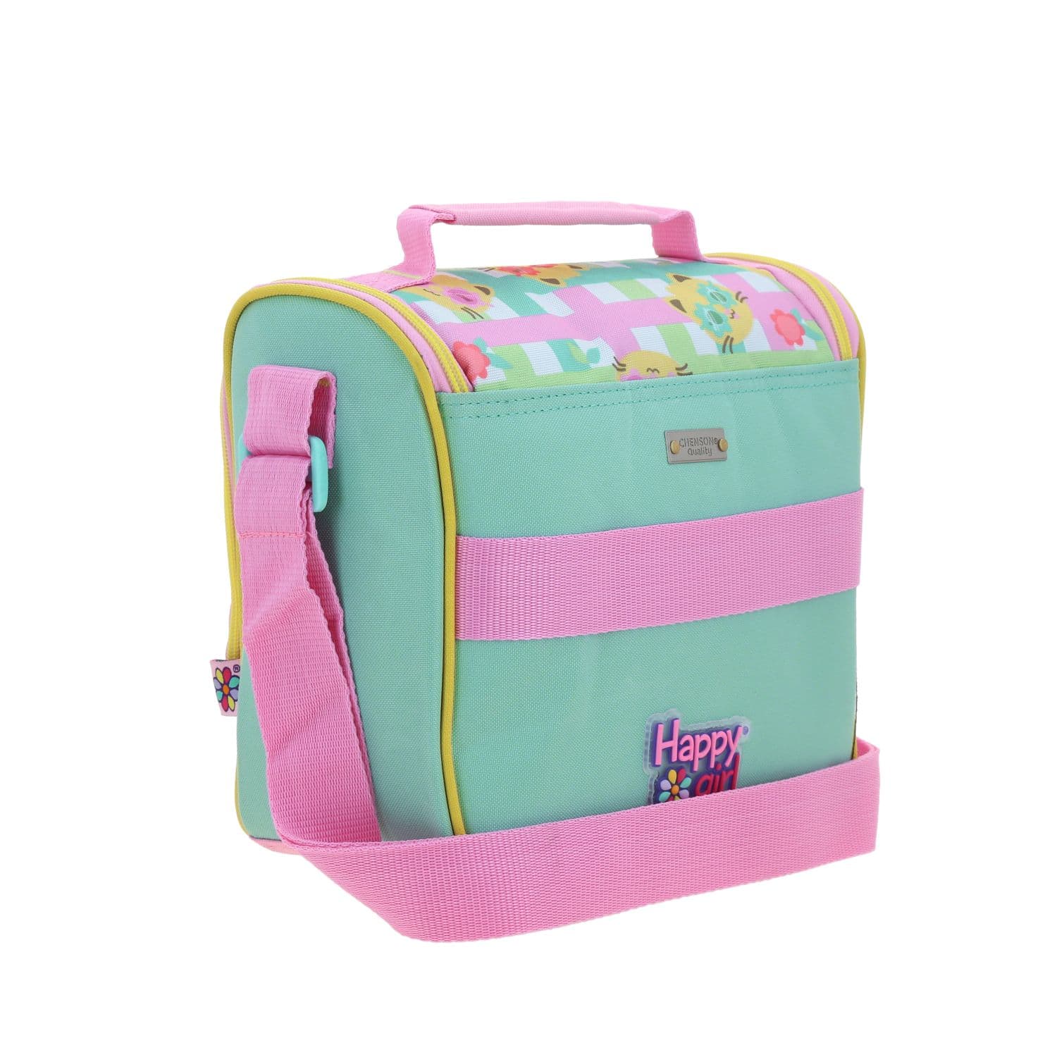Lonchera Escolar Térmica Happy Girl Rosa para Niña - Diversión y Durabilidad 3