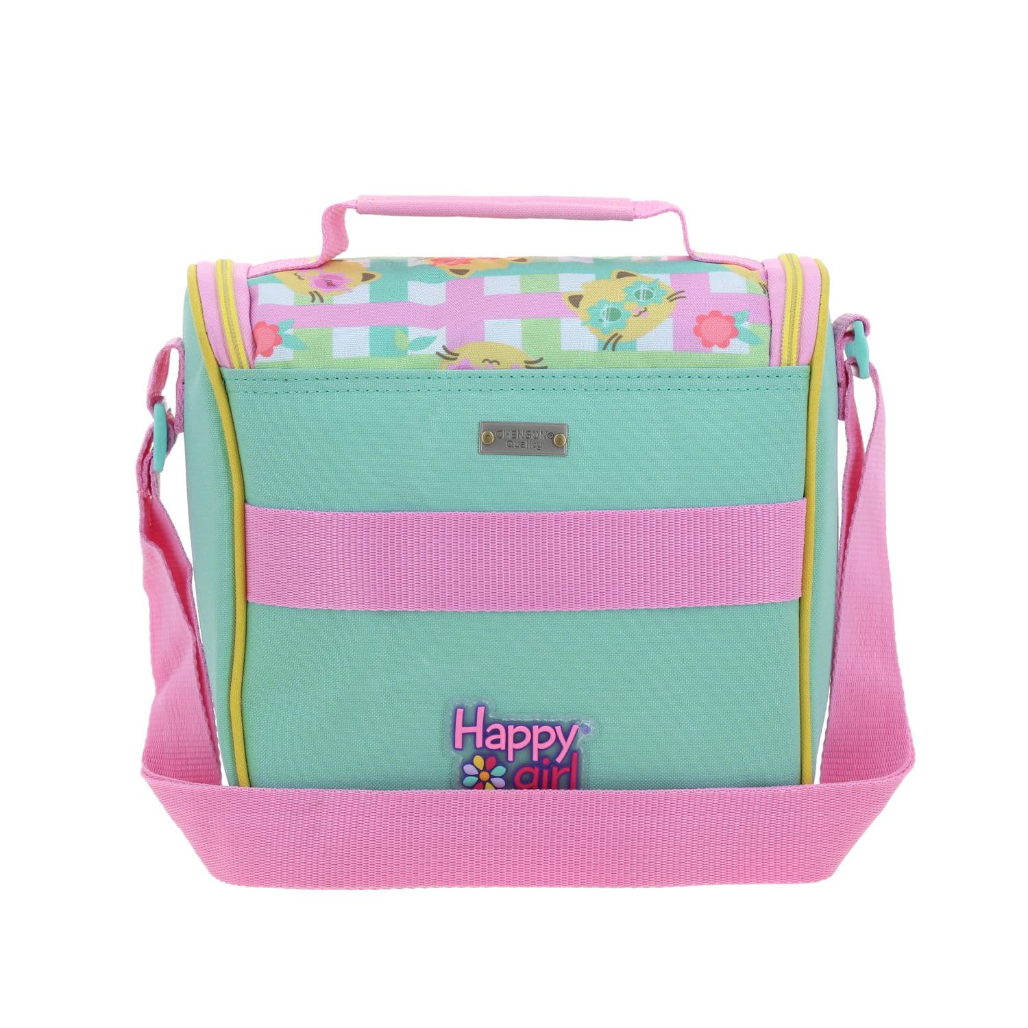 Lonchera Escolar Térmica Happy Girl Rosa para Niña - Diversión y Durabilidad 4