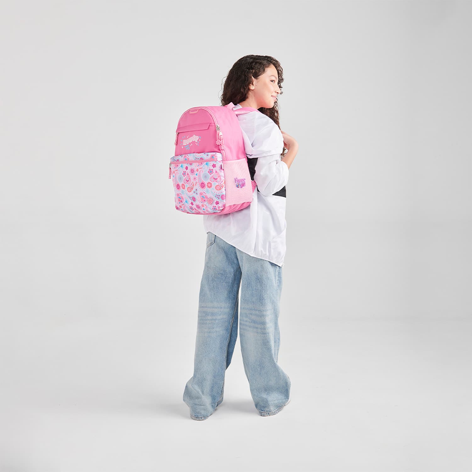 Mochila escolar rosa para niña Happy Girl by Chenson - Divertida y segura - vista 2