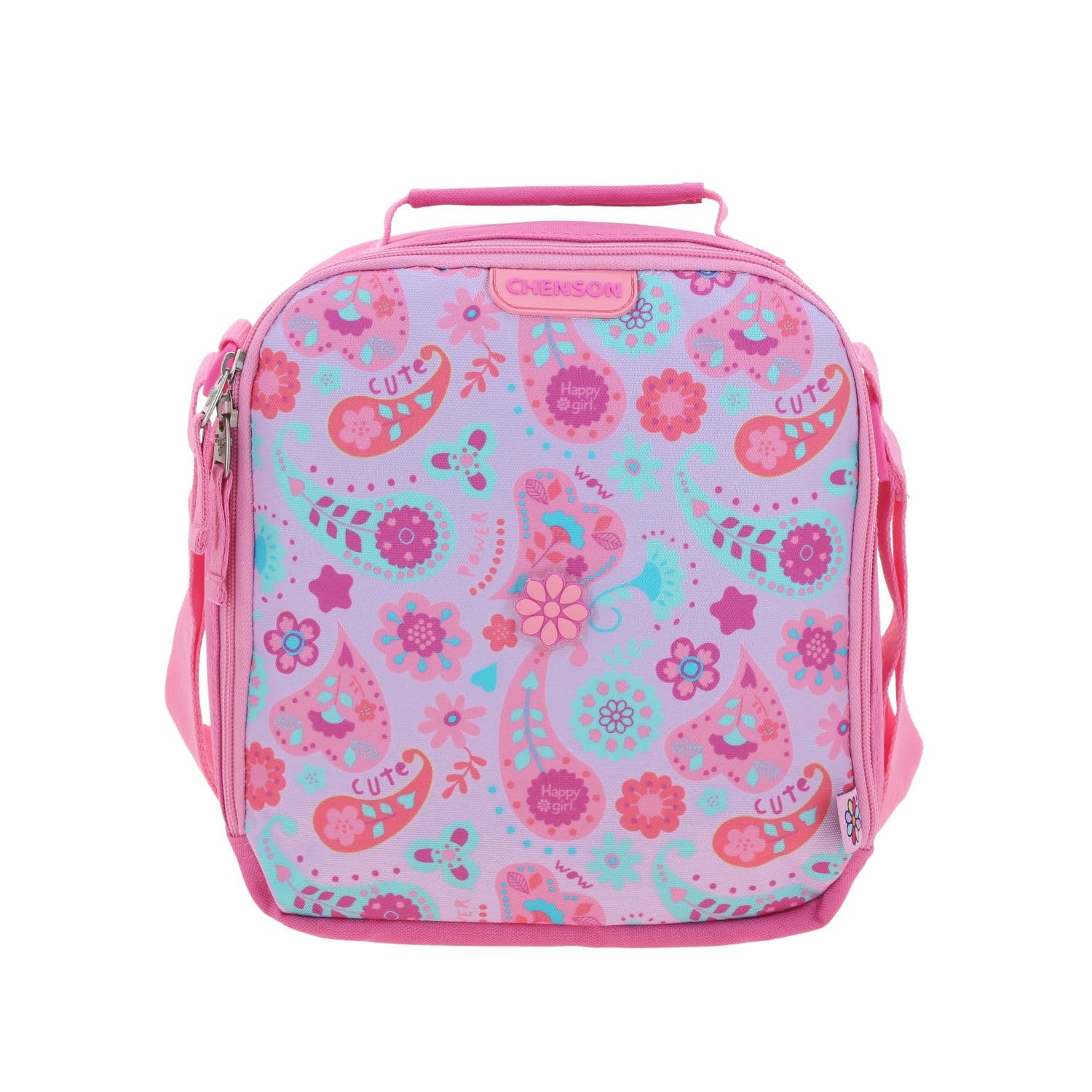 Lonchera escolar térmica Happy Girl rosa para niña - Durabilidad y diversión