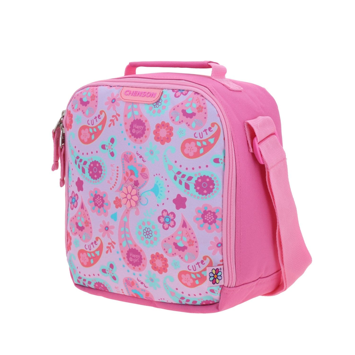 Lonchera escolar térmica Happy Girl rosa para niña - Durabilidad y diversión 2