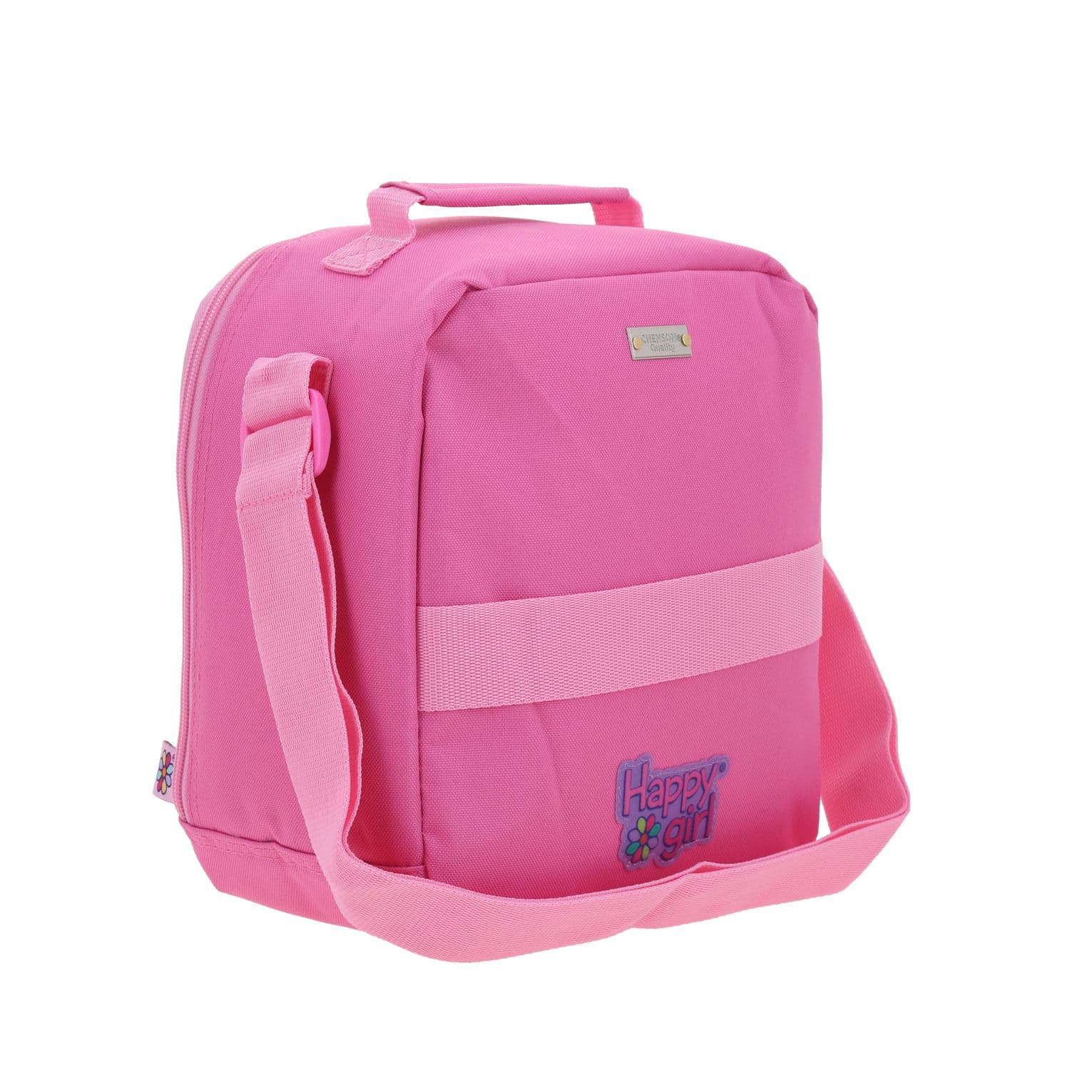 Lonchera escolar térmica Happy Girl rosa para niña - Durabilidad y diversión 3