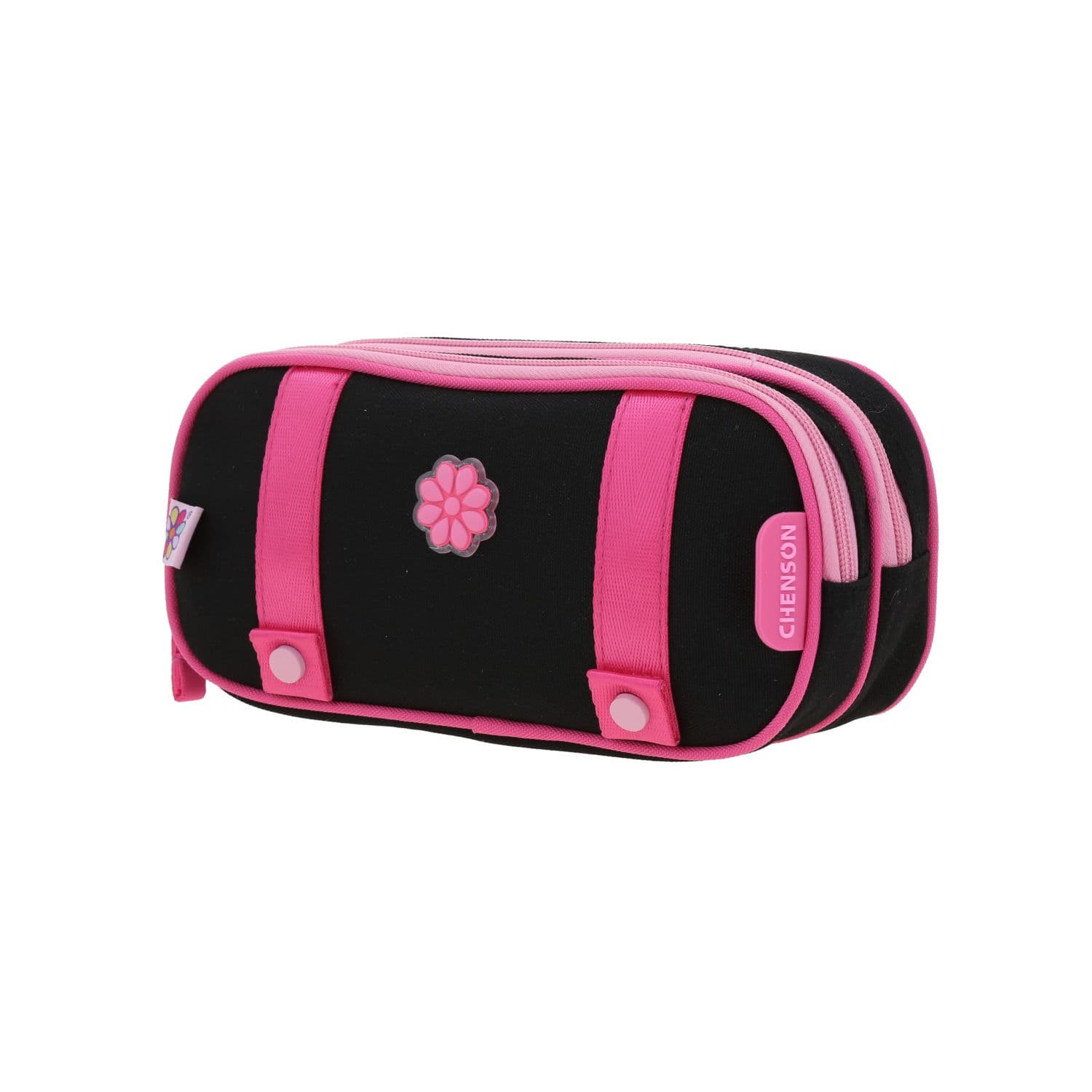 Lapicera escolar para niña Happy Girl by Chenson color negro con doble compartimento 2