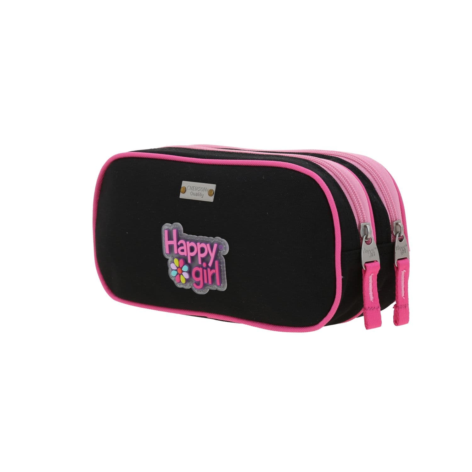 Lapicera escolar para niña Happy Girl by Chenson color negro con doble compartimento 5