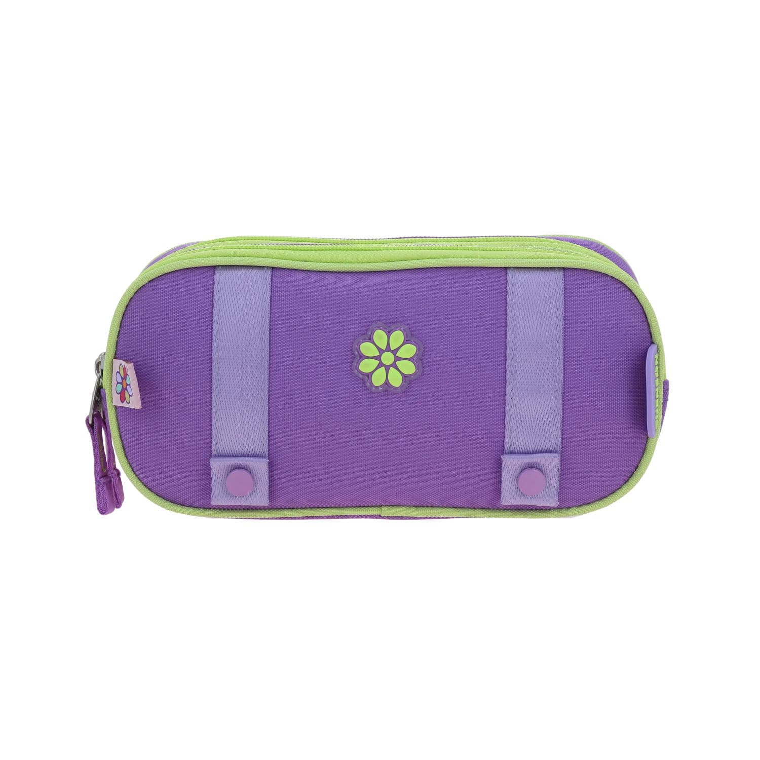 Lapicera escolar para niña Happy Girl violeta con doble compartimento