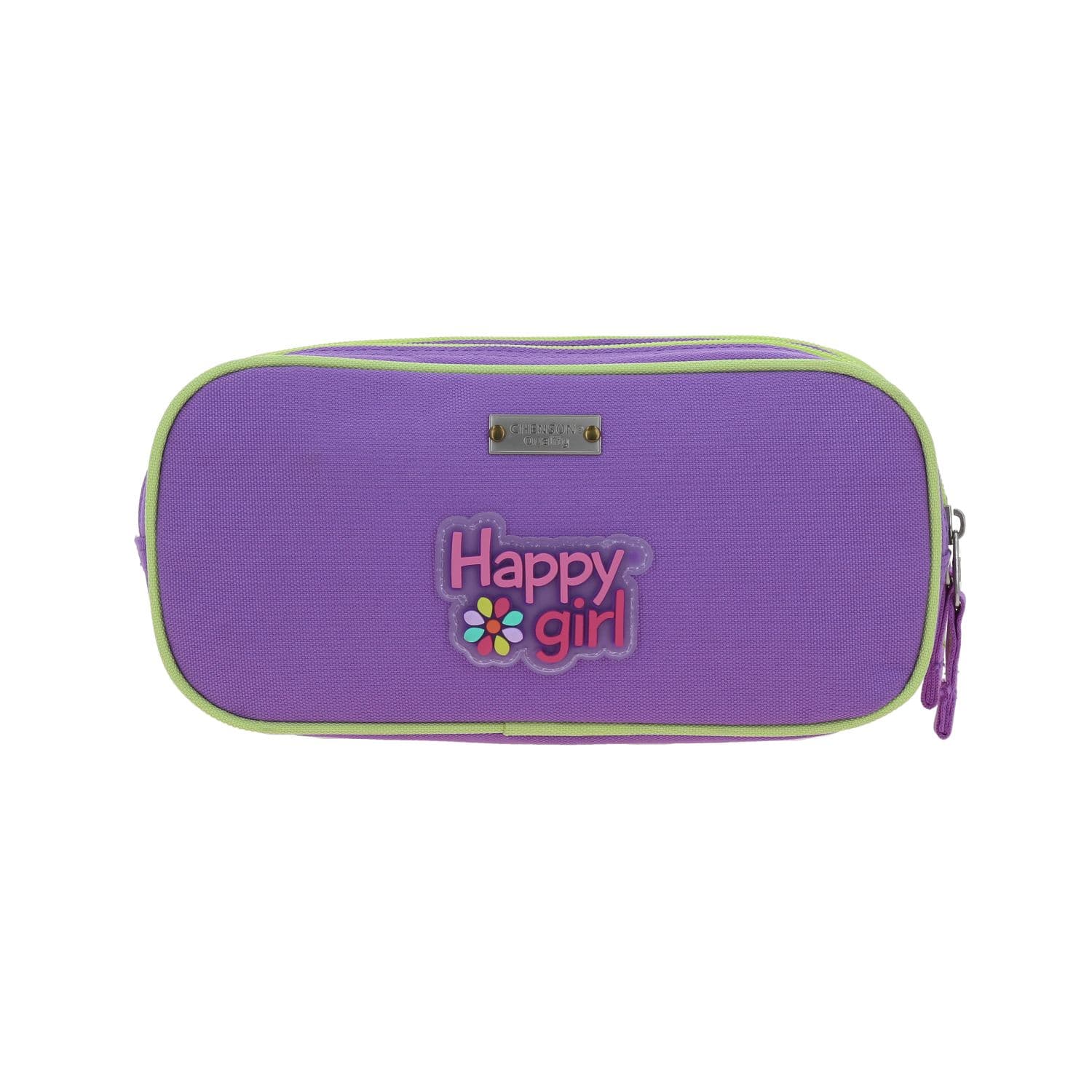 Lapicera escolar para niña Happy Girl violeta con doble compartimento 4
