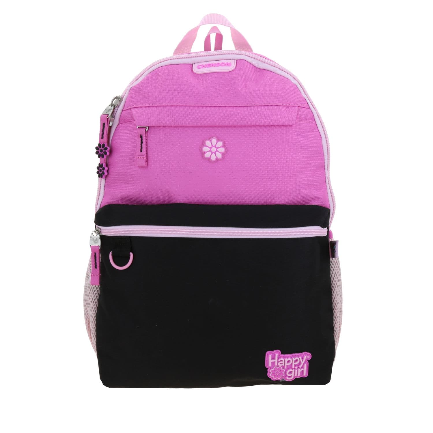 Mochila escolar para niña Happy Girl by Chenson negra con bolsillos prácticos 2