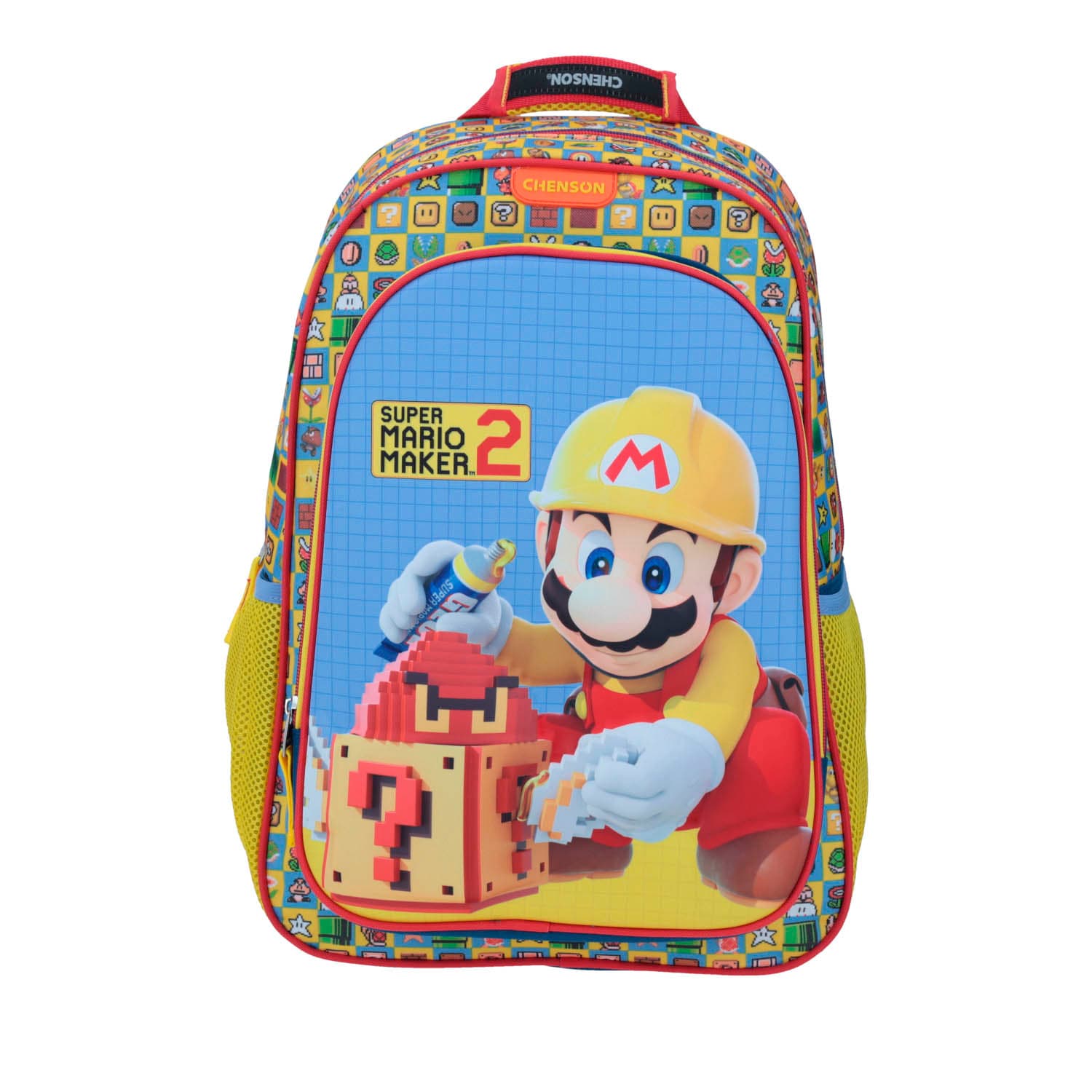 Mochila escolar para niño Mario Bros by Chenson Amarillo Divertida