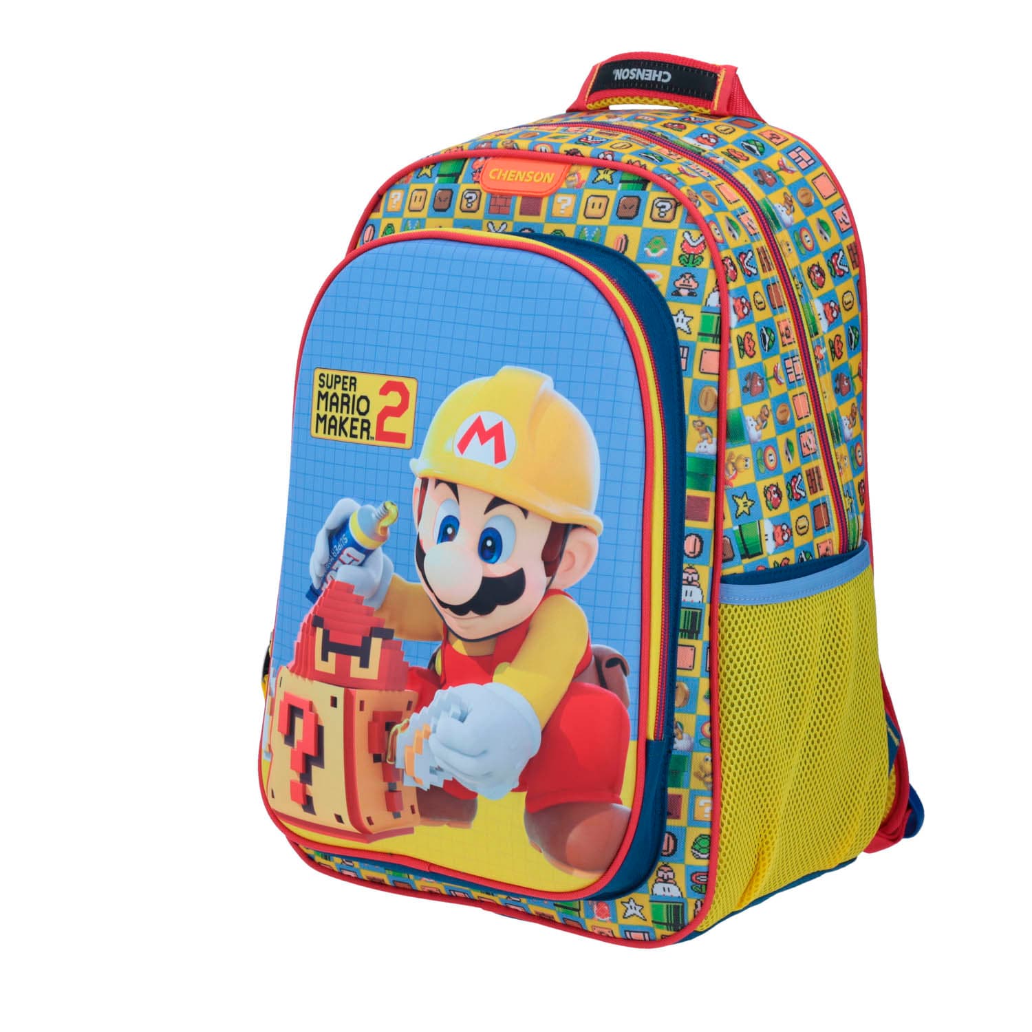 Mochila escolar para niño Mario Bros by Chenson Amarillo Divertida 2