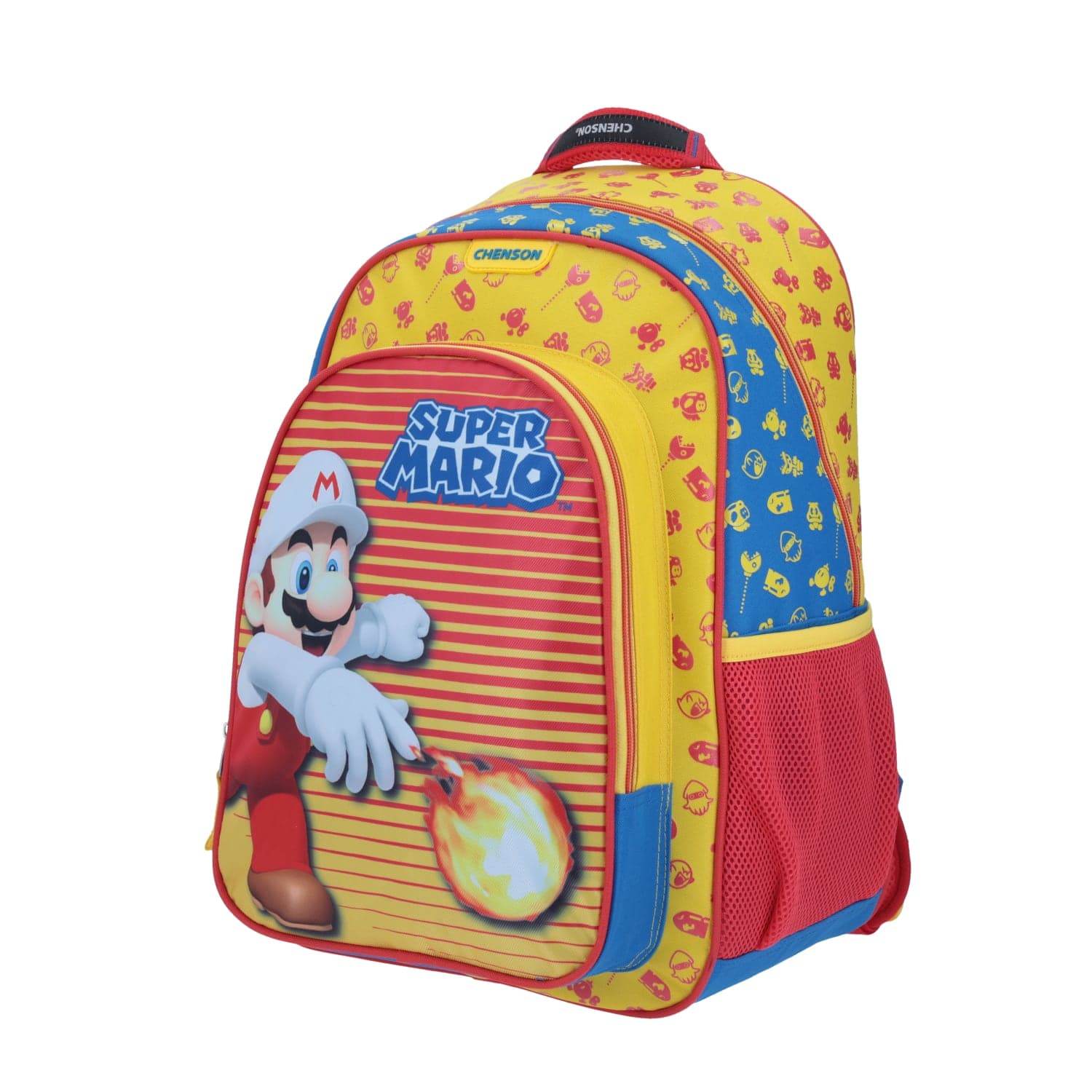 Mochila escolar para niño Mario Bros by Chenson Amarillo Divertida 2