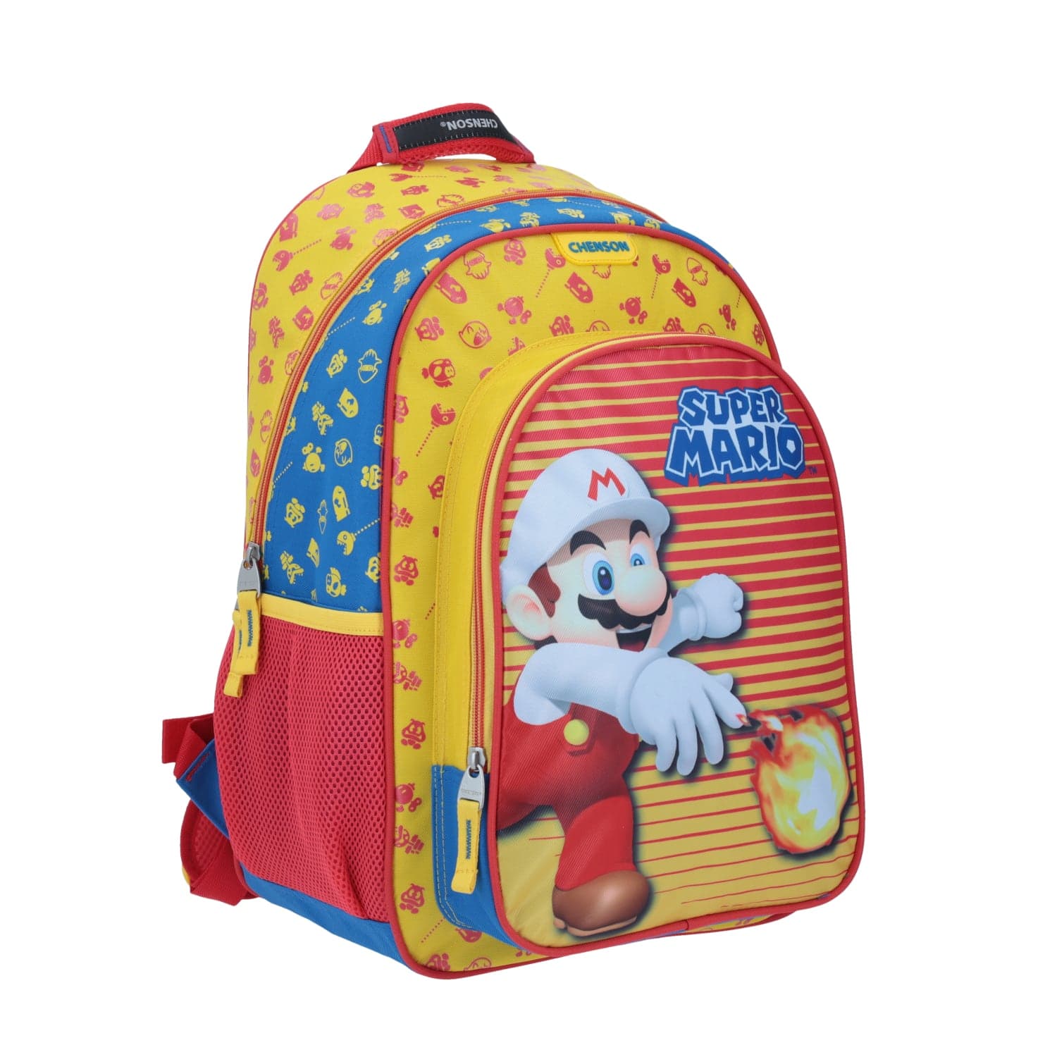 Mochila escolar para niño Mario Bros by Chenson Amarillo Divertida - vista 2