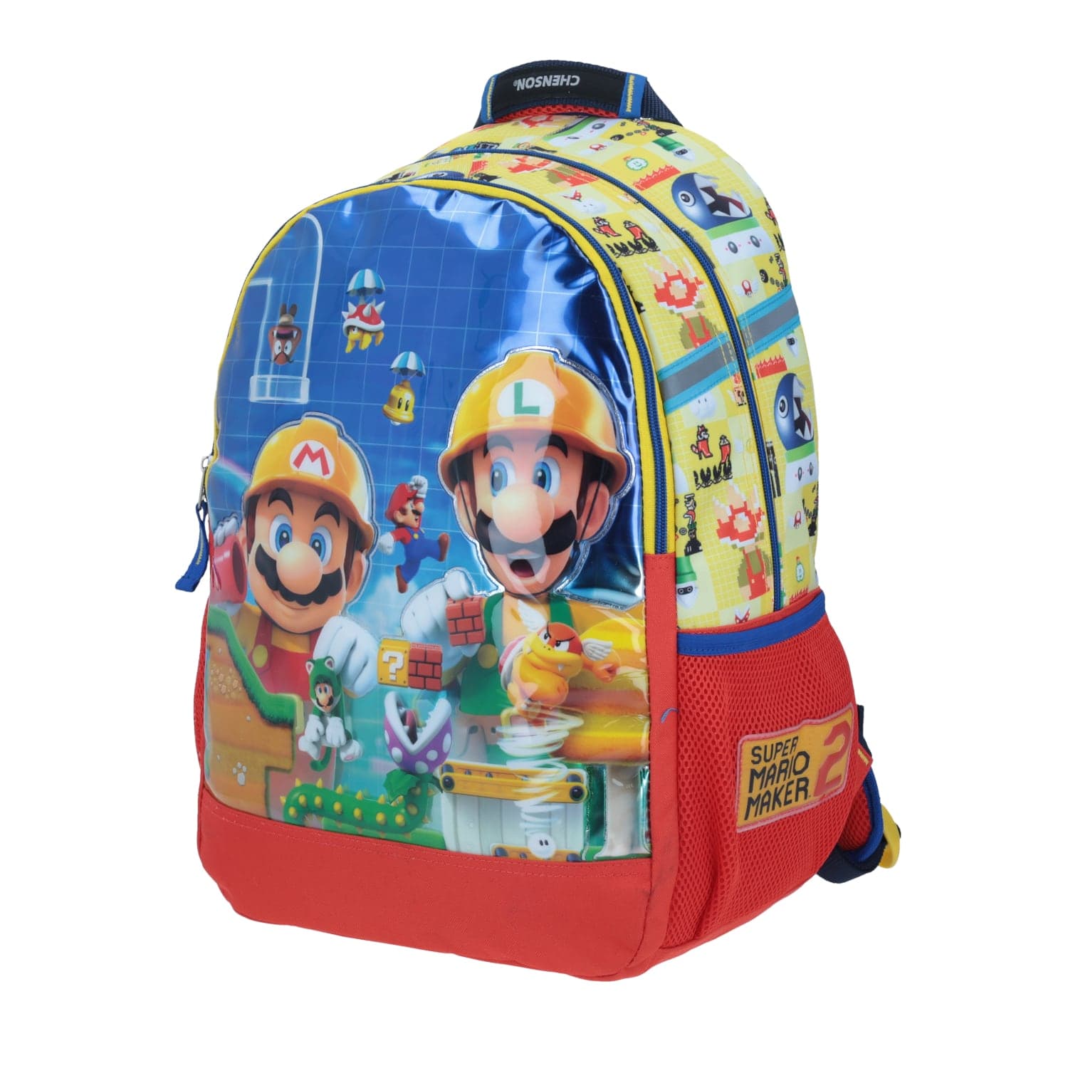 Mochila escolar para niño Mario Bros by Chenson Amarillo Divertida 2