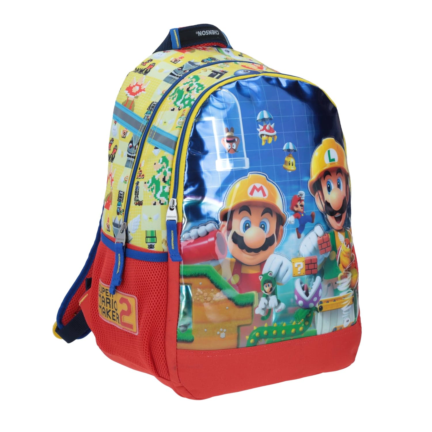 Mochila escolar para niño Mario Bros by Chenson Amarillo Divertida 4
