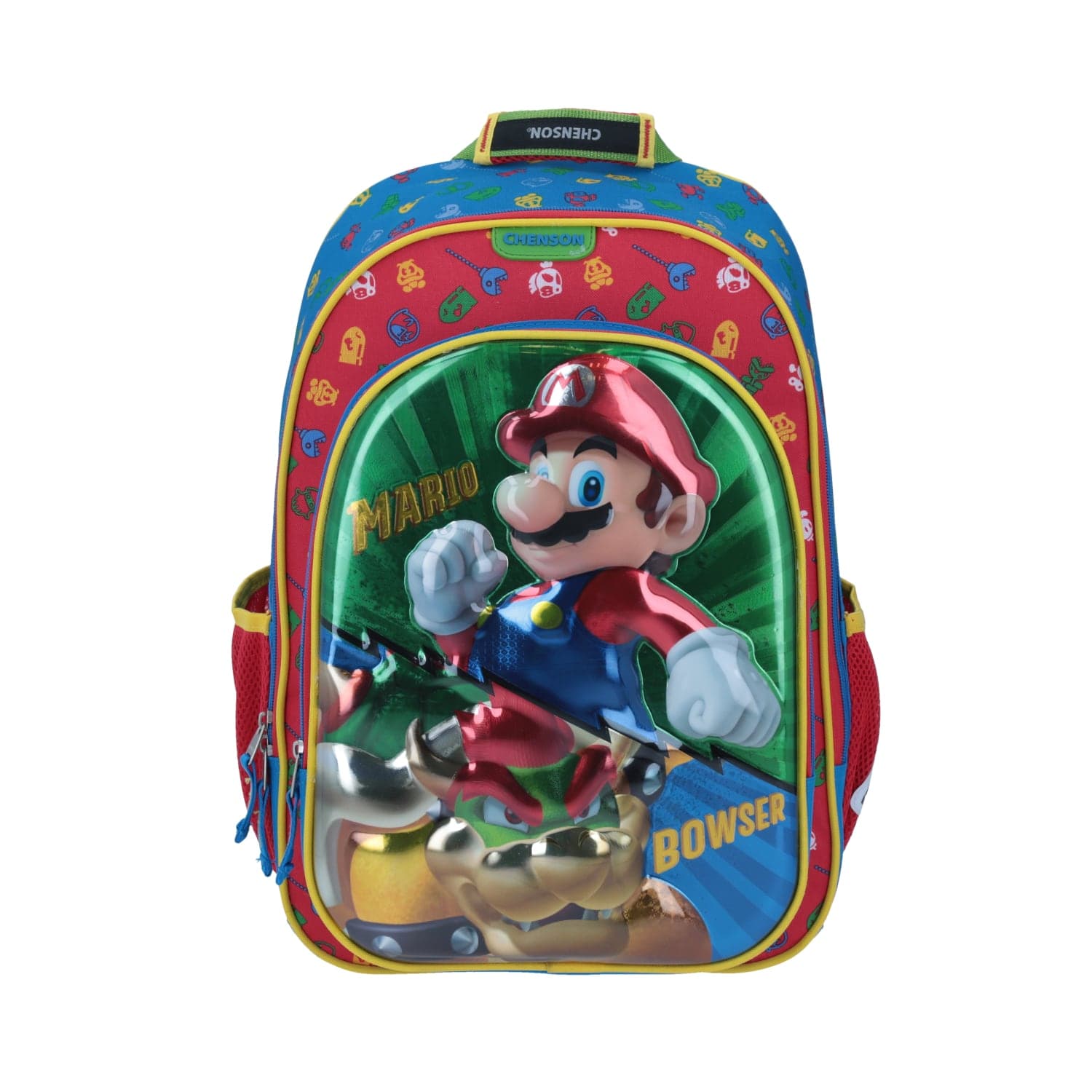 Mochila escolar para niño Mario Bros by Chenson color rojo divertida y duradera