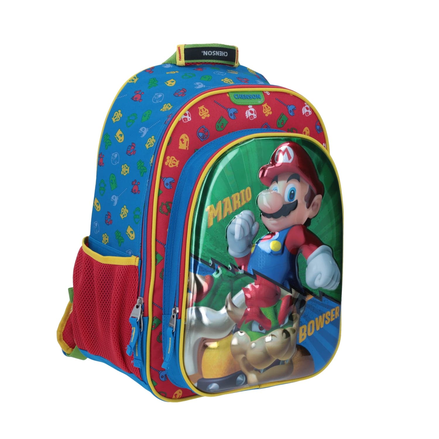 Mochila escolar para niño Mario Bros by Chenson color rojo divertida y duradera - vista 2