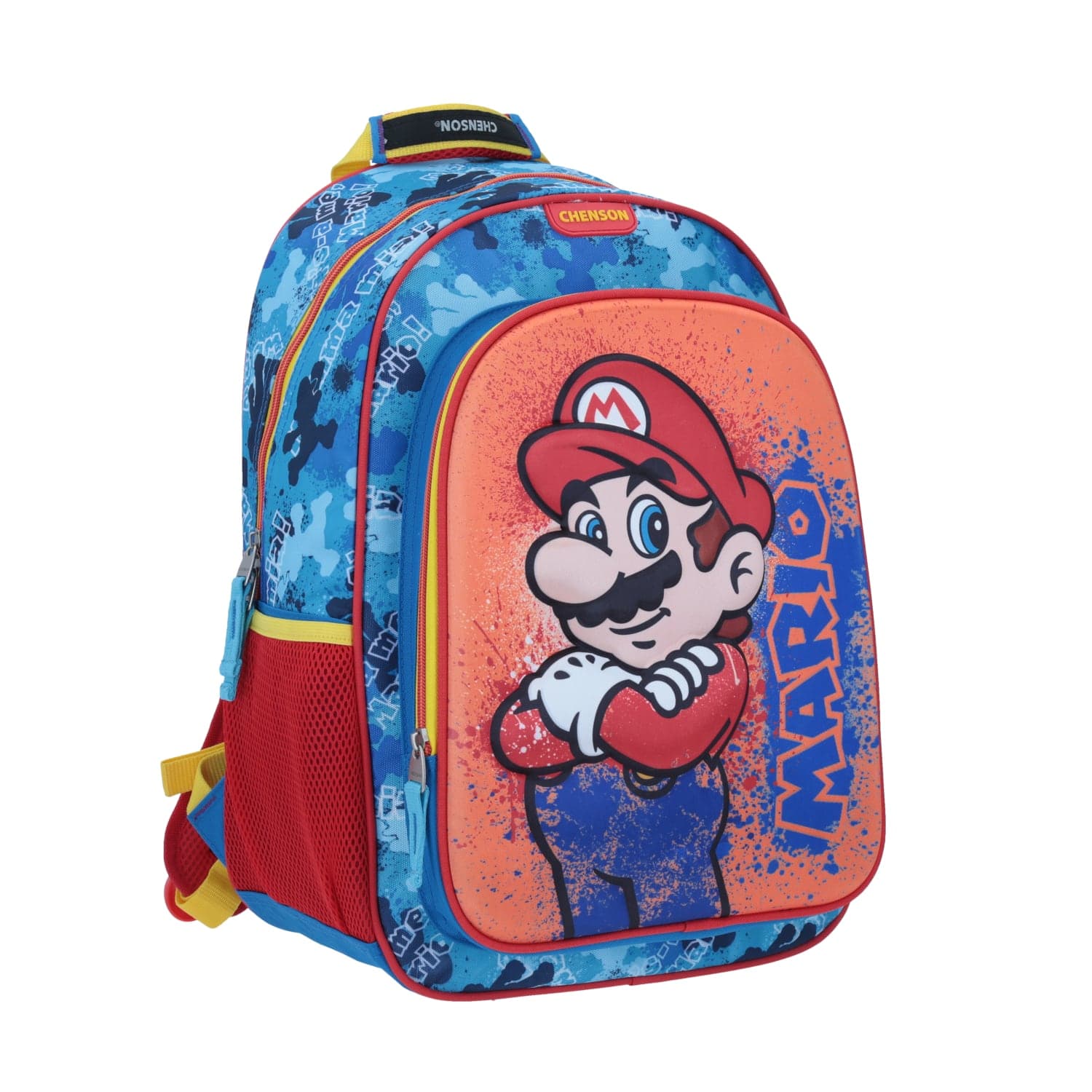 Mochila escolar para niño Mario Bros by Chenson azul divertida y duradera 4