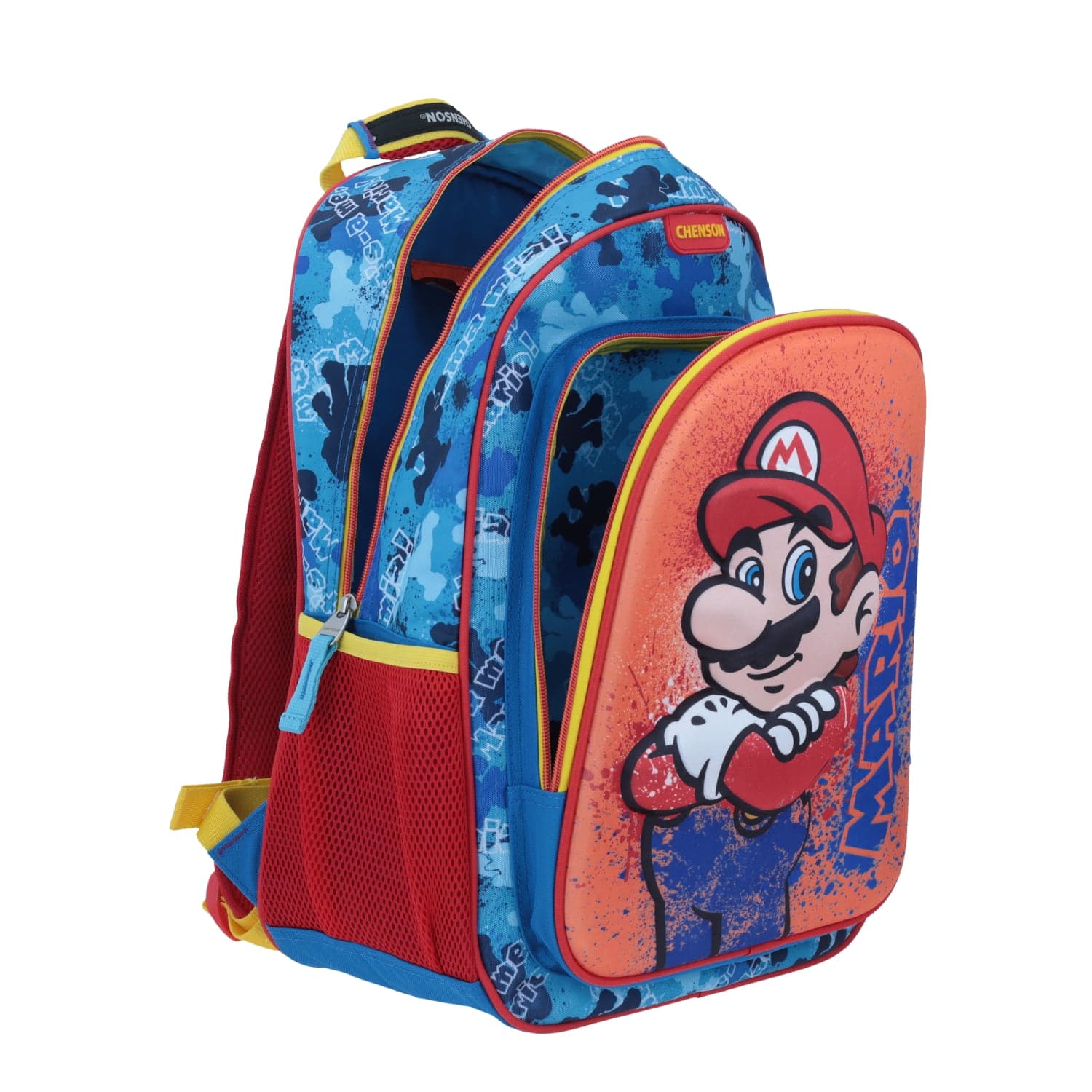 Mochila escolar para niño Mario Bros by Chenson azul divertida y duradera 5