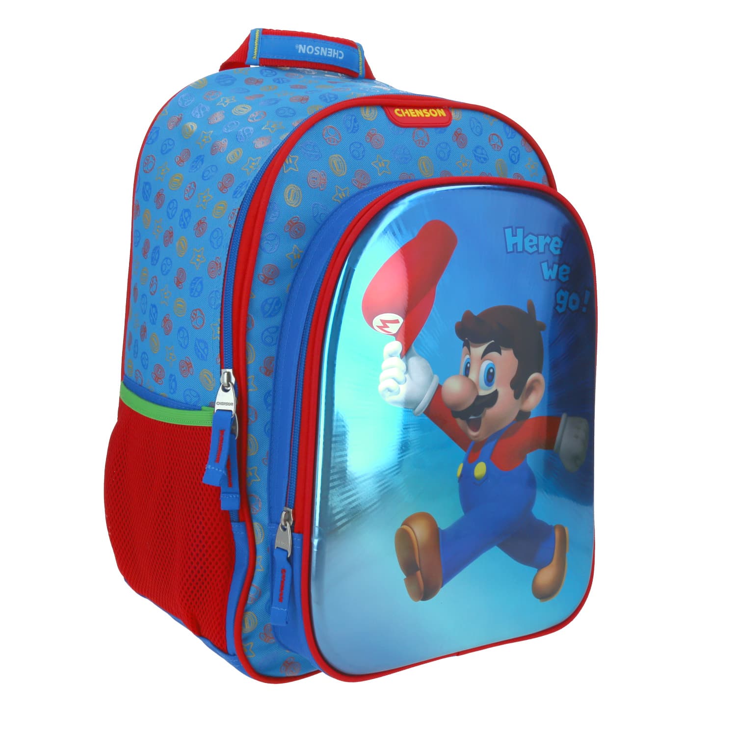 Mochila escolar para niño Mario Bros by Chenson color azul - Duradera y divertida - vista 2