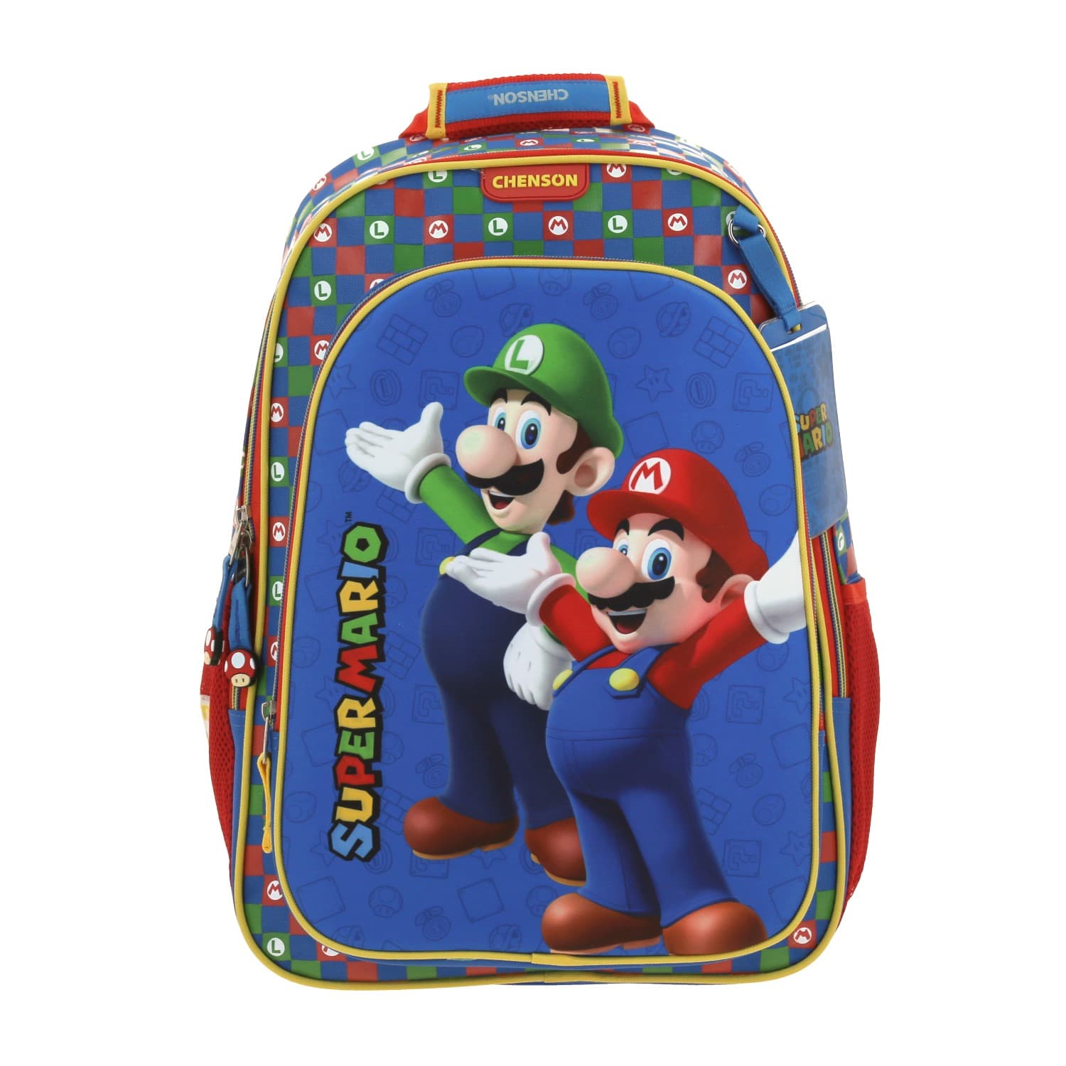 Mochila escolar para niño Mario Bros by Chenson color azul divertida y durable