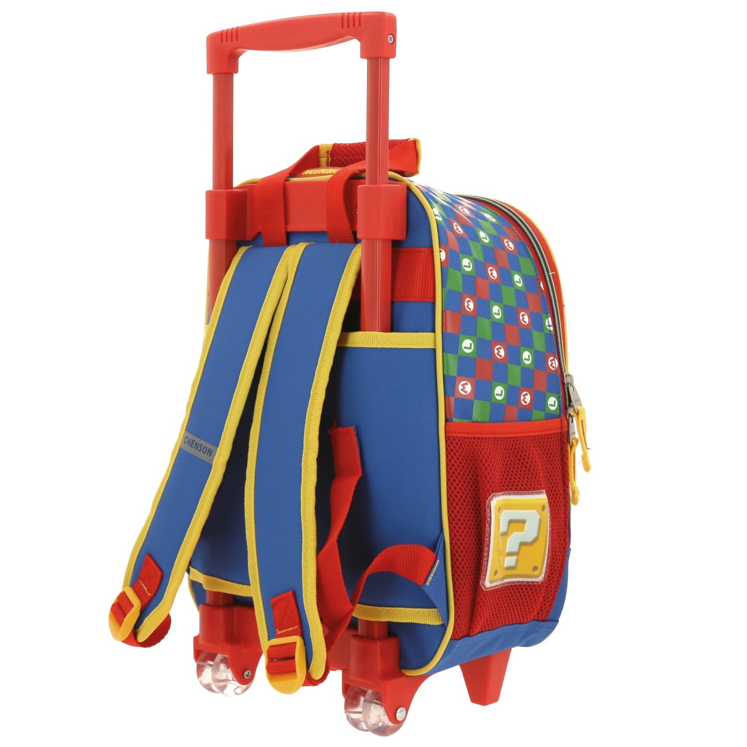 Mochila con Ruedas Mario Bros Azul para Niño - Diversión y Durabilidad 5