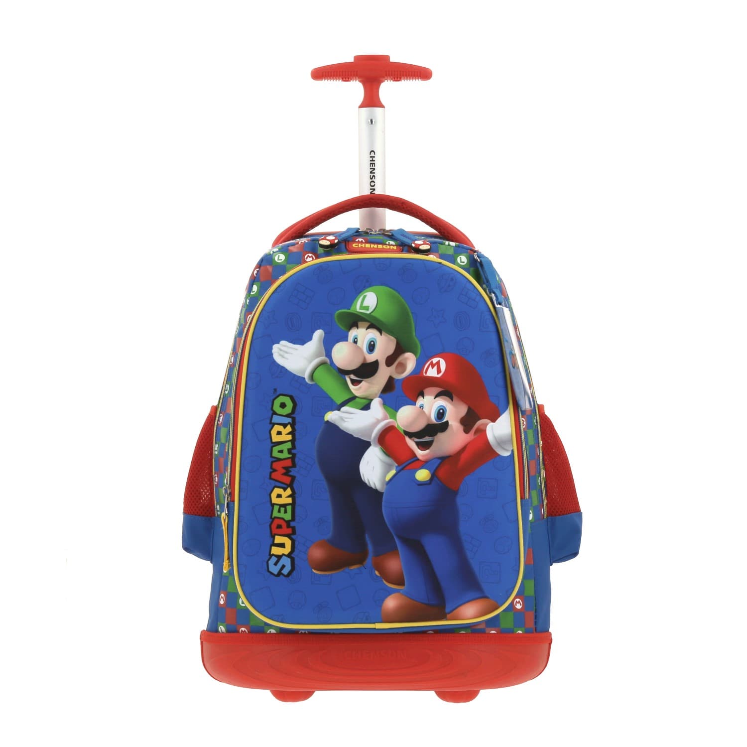 Mochila con Ruedas Mario Bros Azul para Niño - Diversión y Seguridad