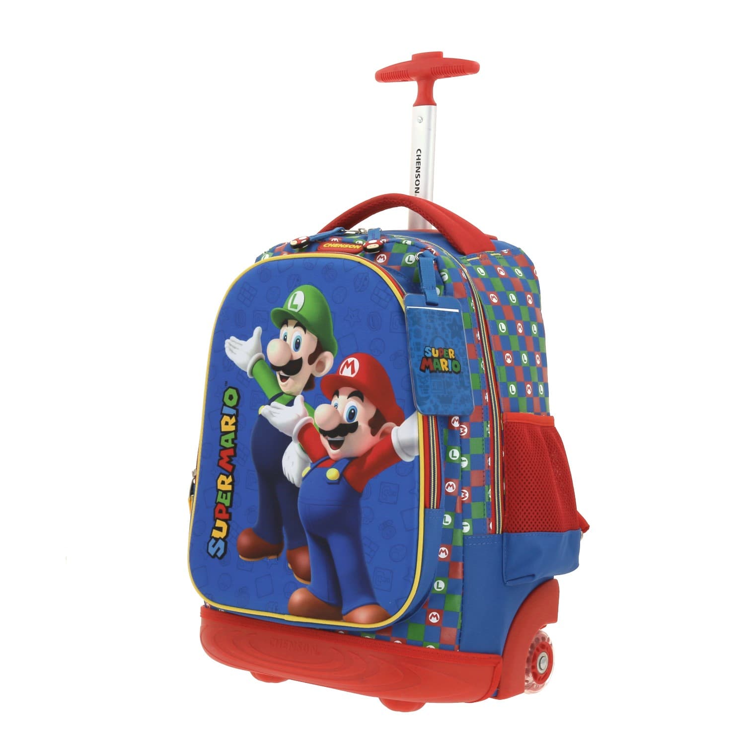 Mochila con Ruedas Mario Bros Azul para Niño - Diversión y Seguridad 2