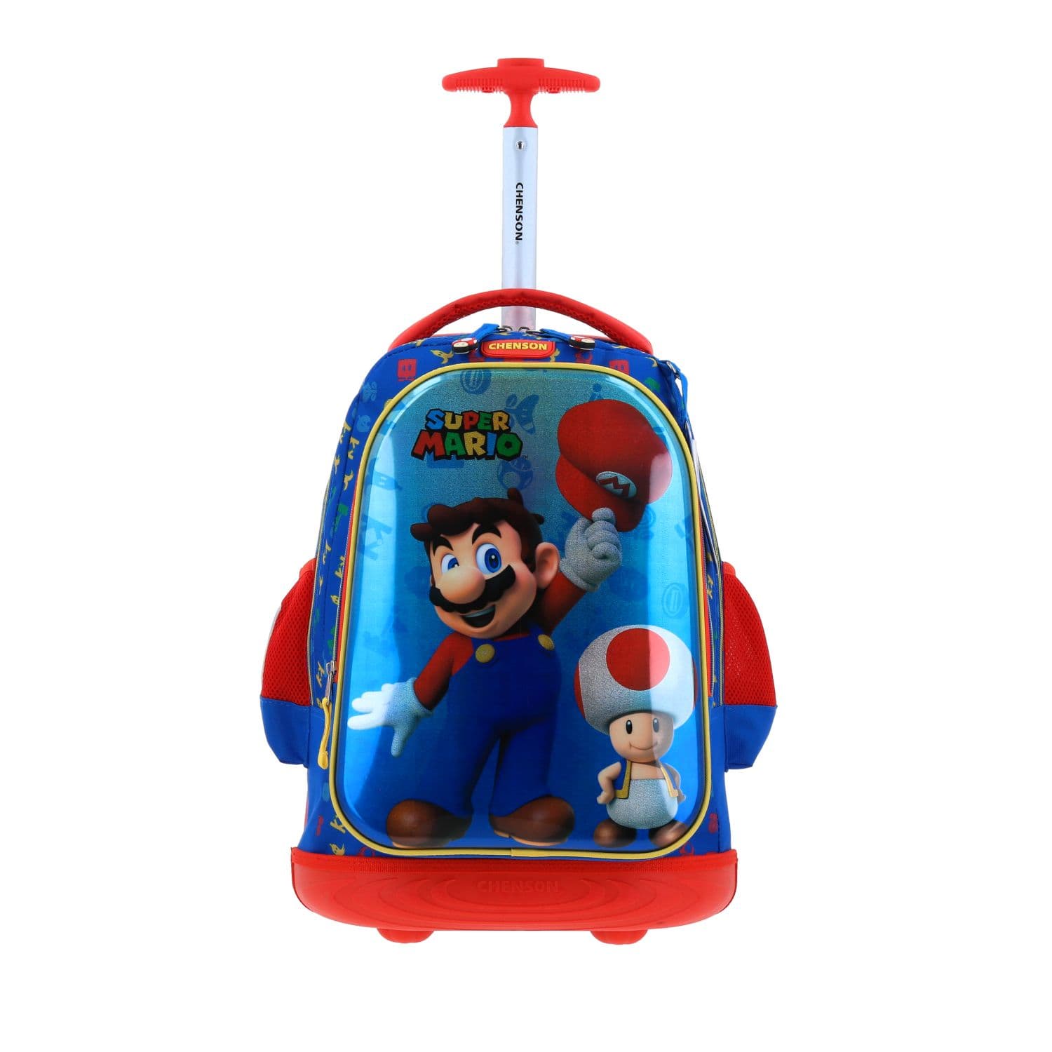 Mochila con Ruedas Mario Bros Azul para Niño - Diversión y Durabilidad