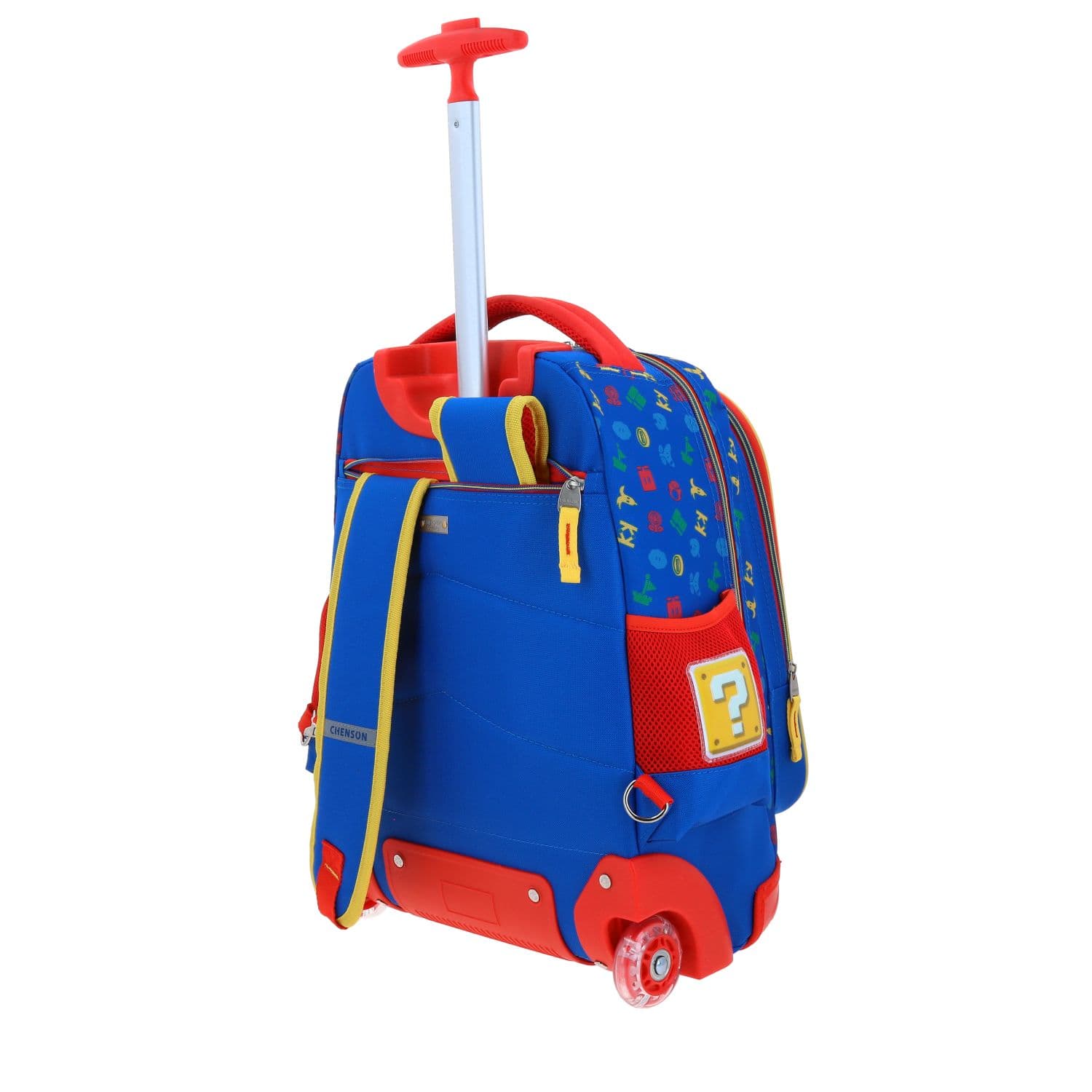 Mochila con Ruedas Mario Bros Azul para Niño - Diversión y Durabilidad 5