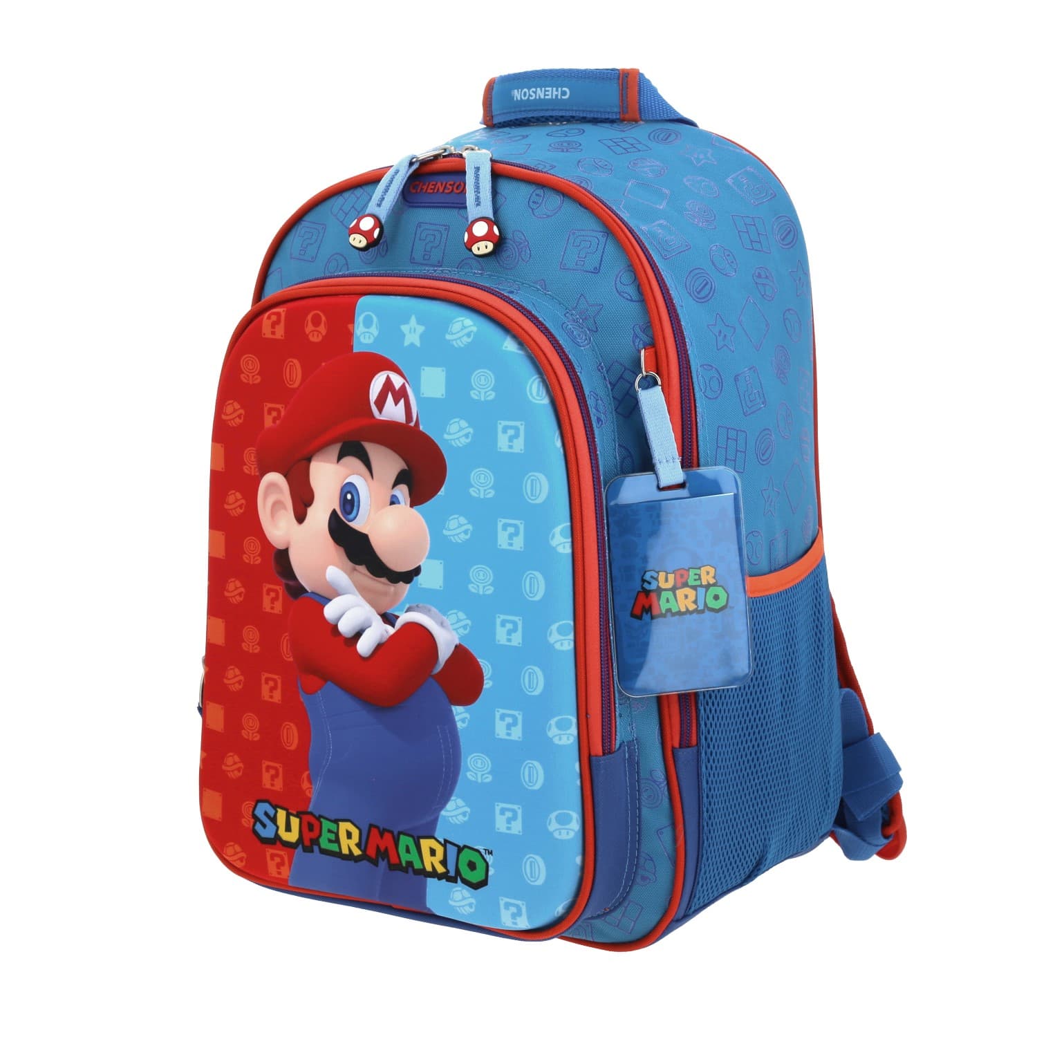 Mochila escolar para niño Mario Bros by Chenson Azul Divertida y Segura 2