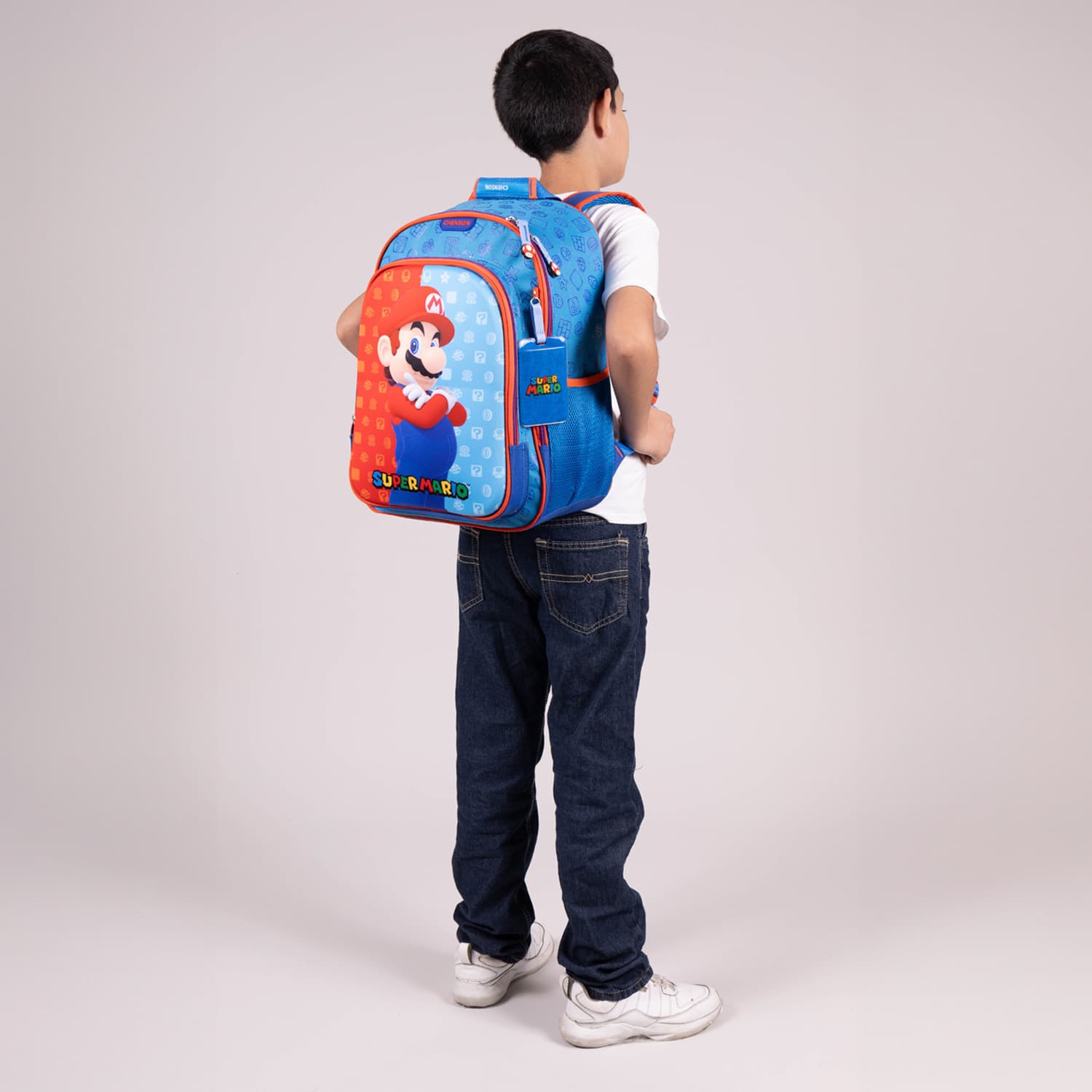 Mochila escolar para niño Mario Bros by Chenson Azul Divertida y Segura - vista 2
