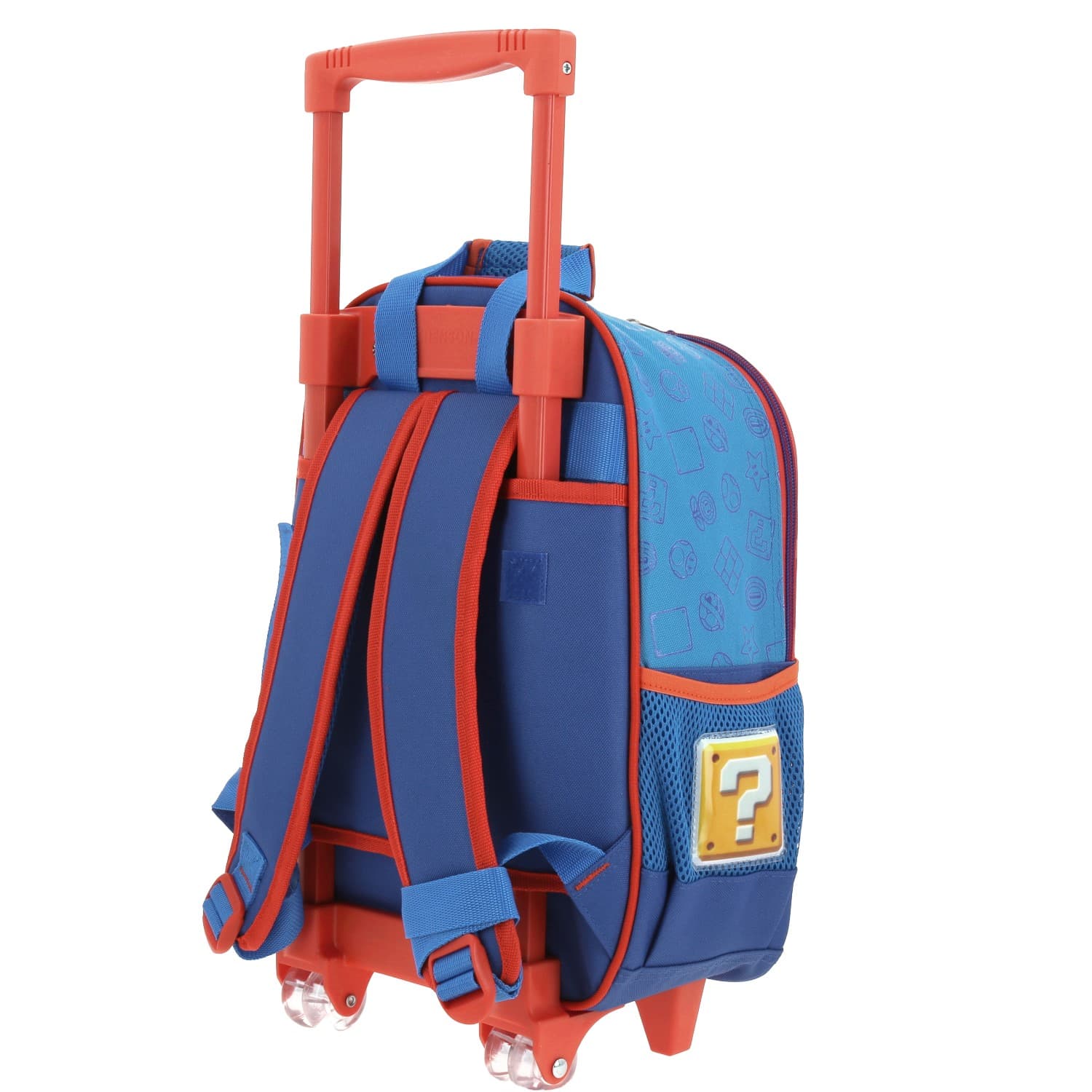 Mochila con Ruedas Mario Bros Azul para Niño - Diversión y Durabilidad 5