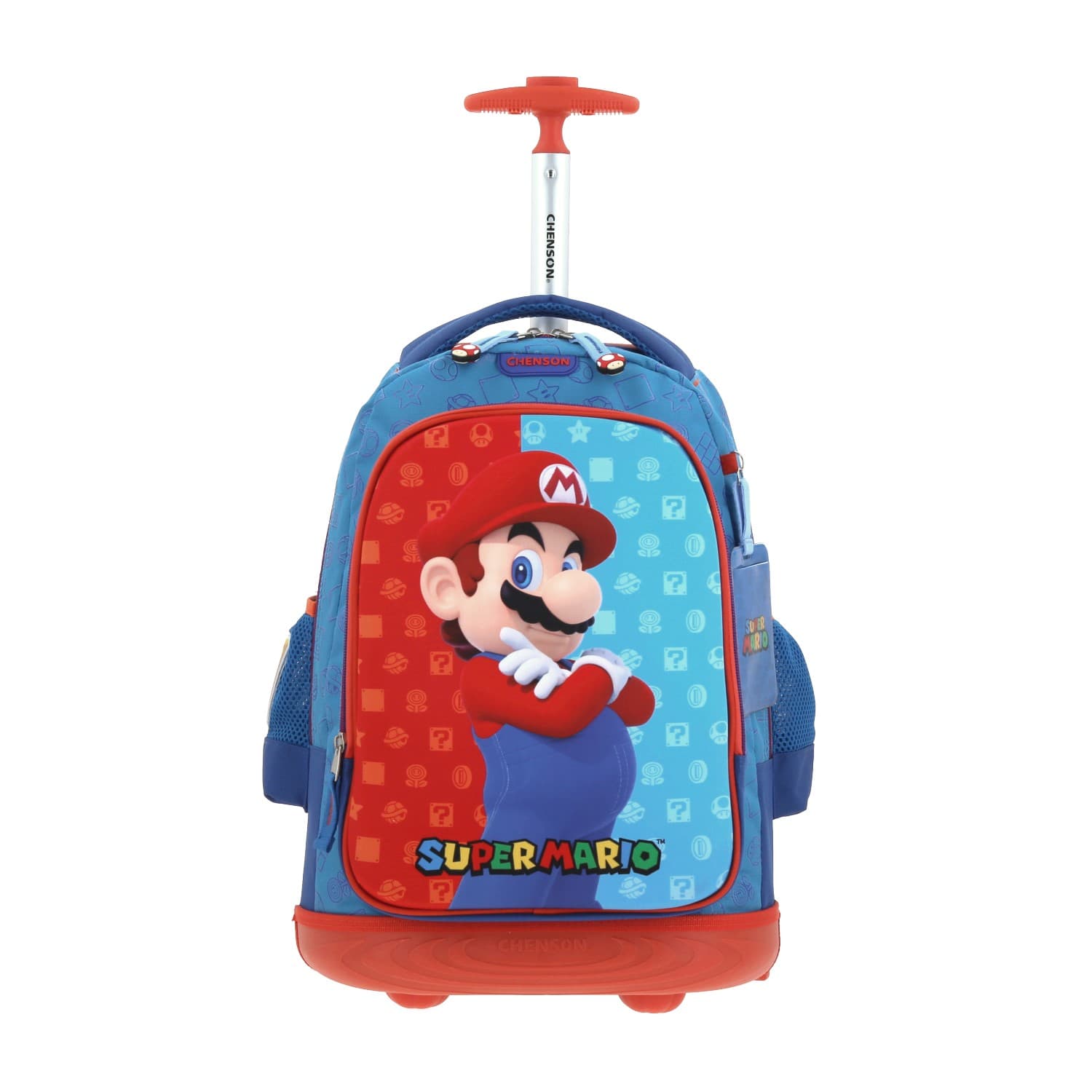 Mochila con Ruedas Mario Bros Azul para Niño - Diversión y Durabilidad