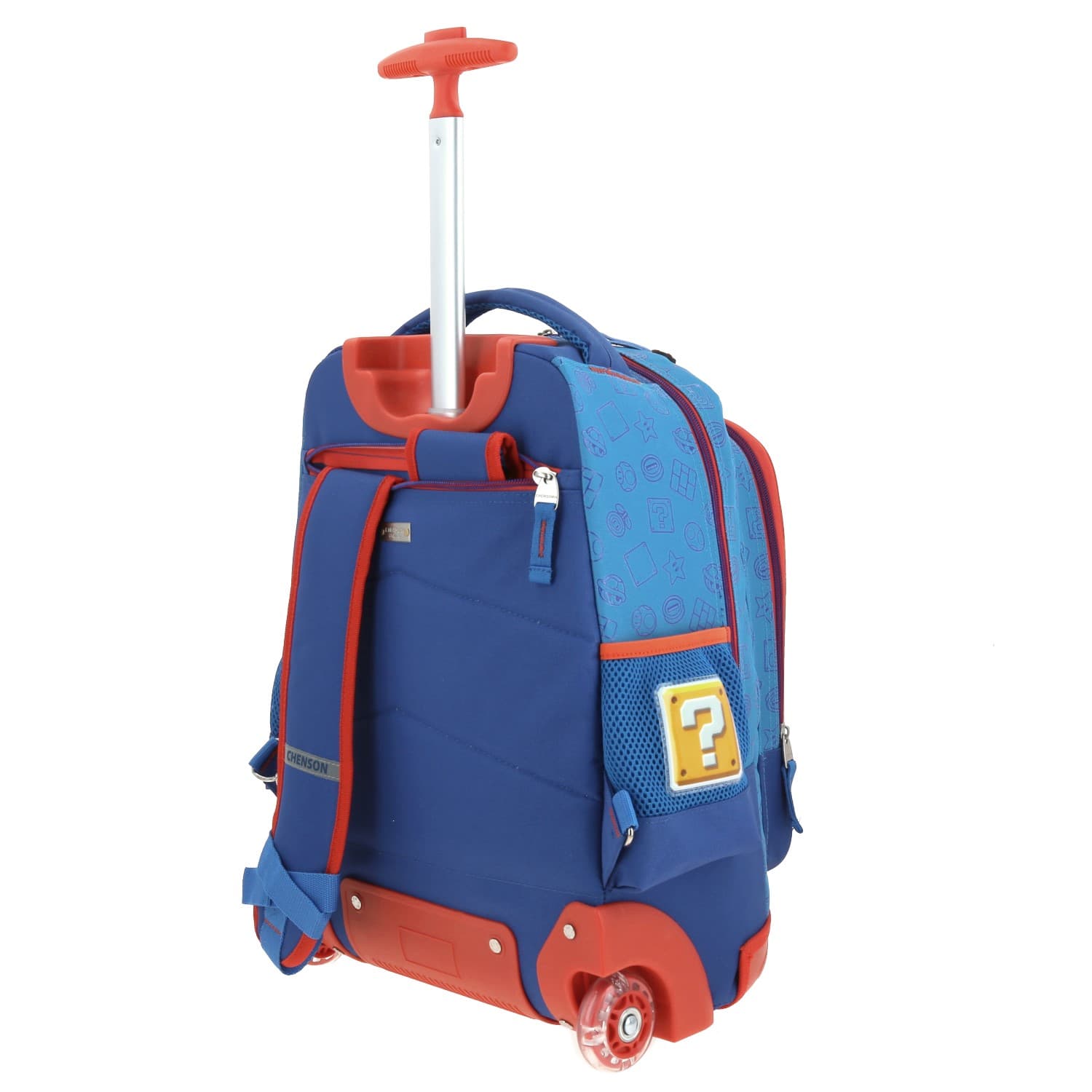 Mochila con Ruedas Mario Bros Azul para Niño - Diversión y Durabilidad 5