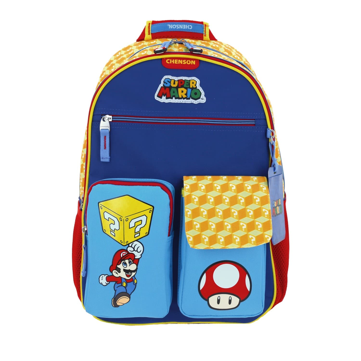 Mochila escolar para niño Mario Bros by Chenson color azul divertida