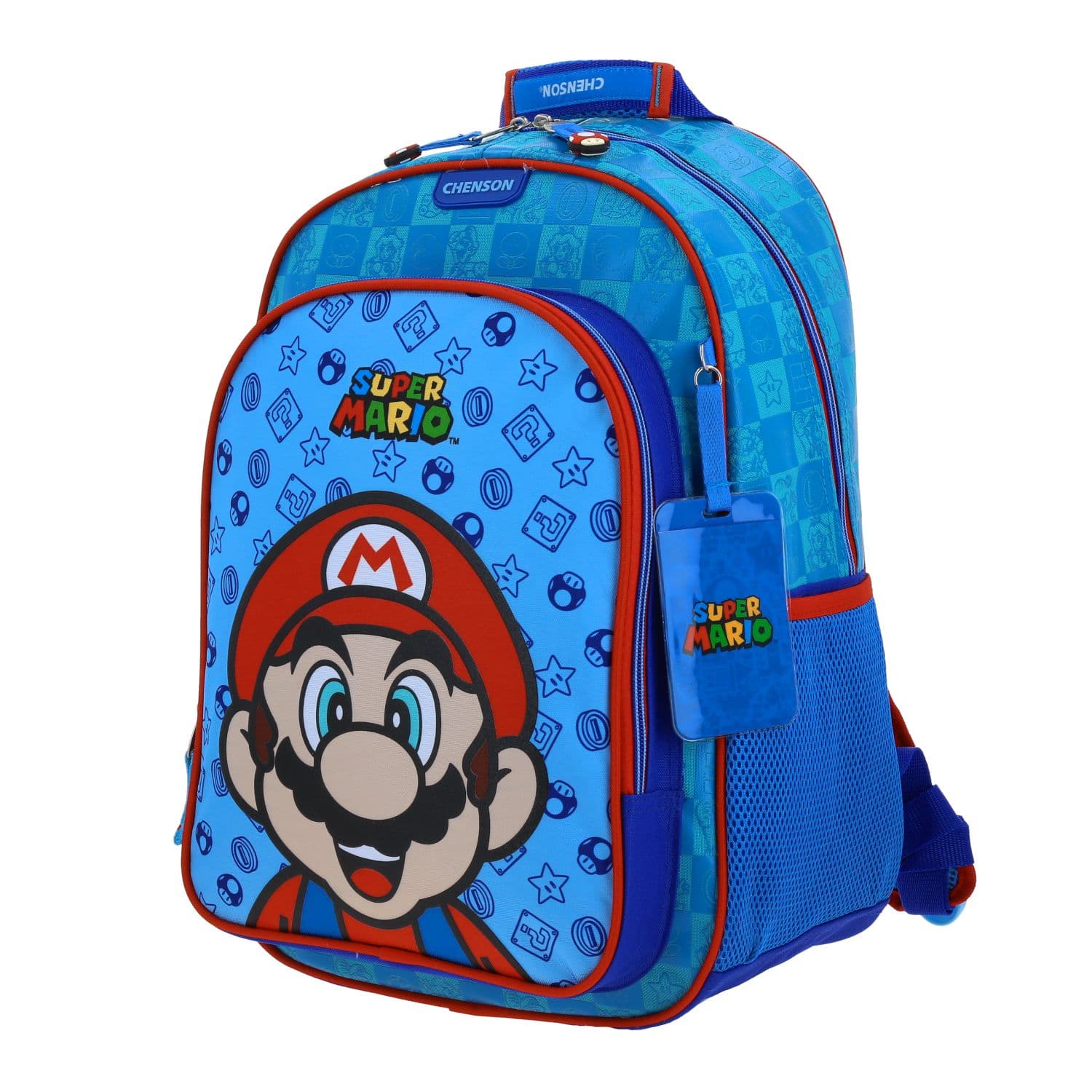 Mochila escolar para niño Mario Bros by Chenson Azul Divertida 2
