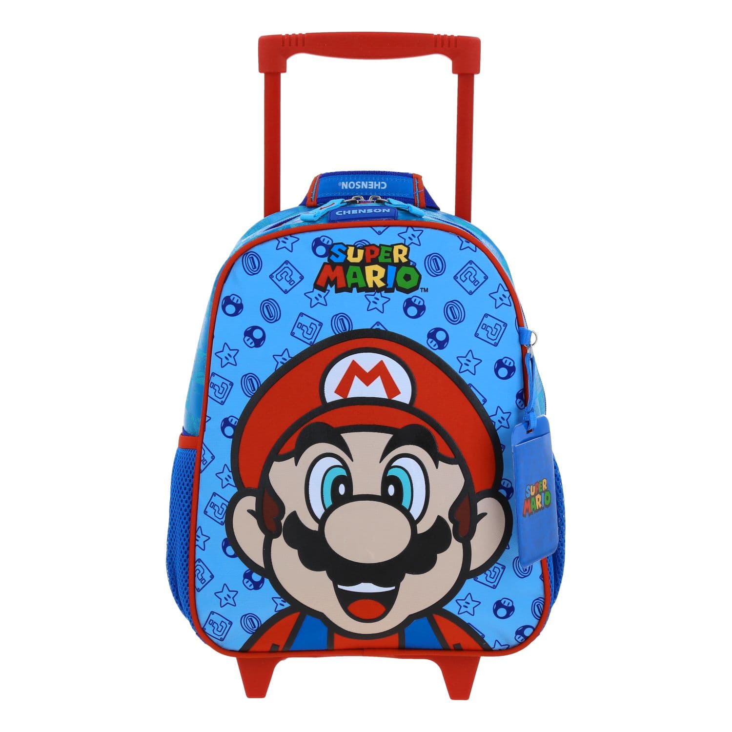 Mochila con Ruedas Mario Bros Azul para Niño - Diversión y Durabilidad
