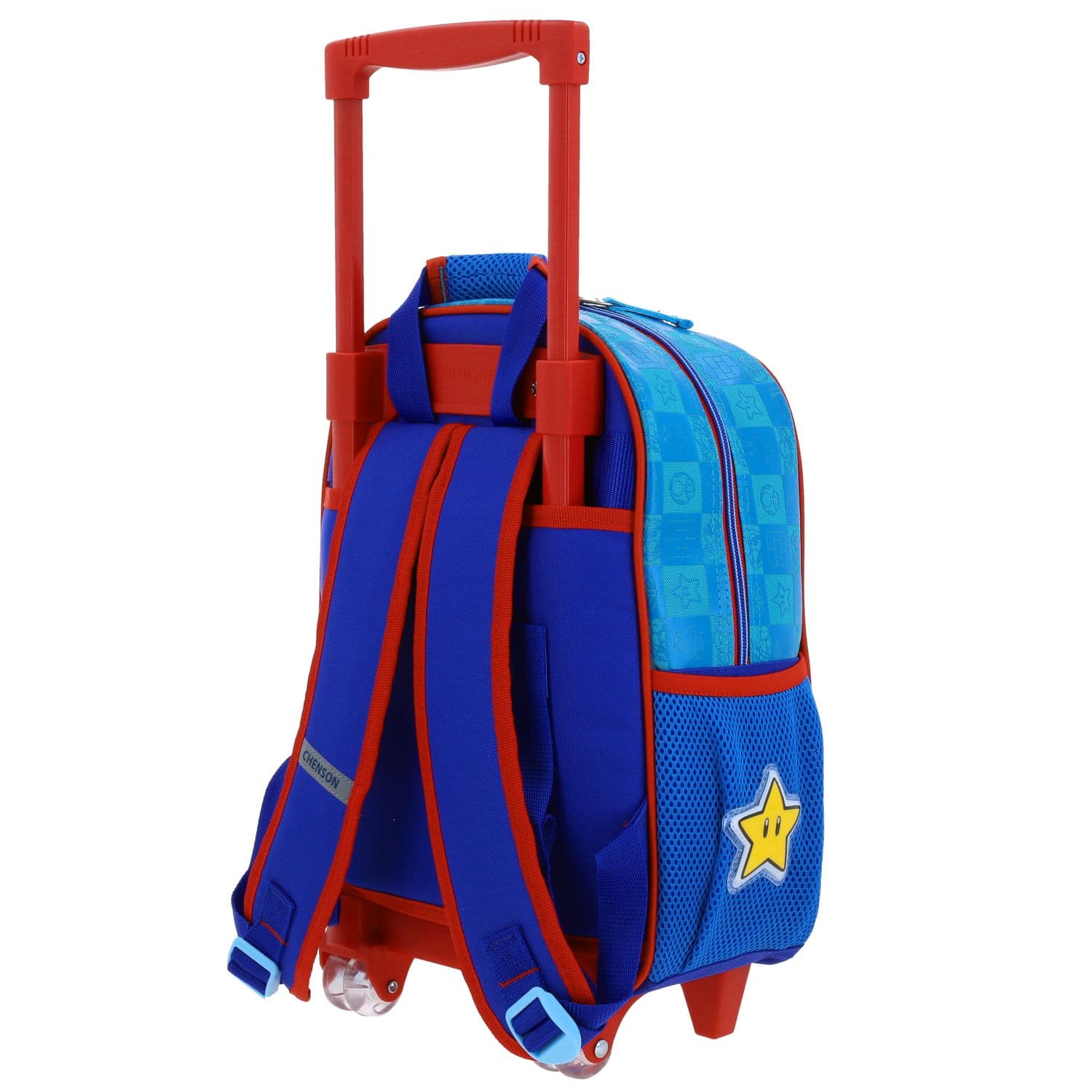 Mochila con Ruedas Mario Bros Azul para Niño - Diversión y Durabilidad 5