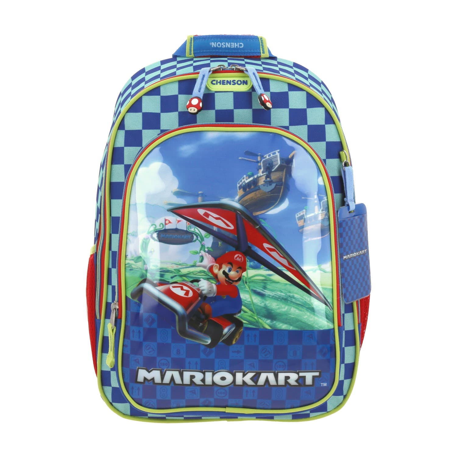 Mochila escolar para niño Mario Bros by Chenson azul divertida y duradera
