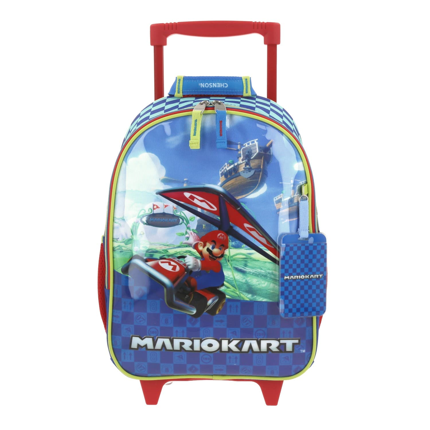 Mochila con Ruedas Mario Bros by Chenson Azul para Niños - Diversión y Durabilidad