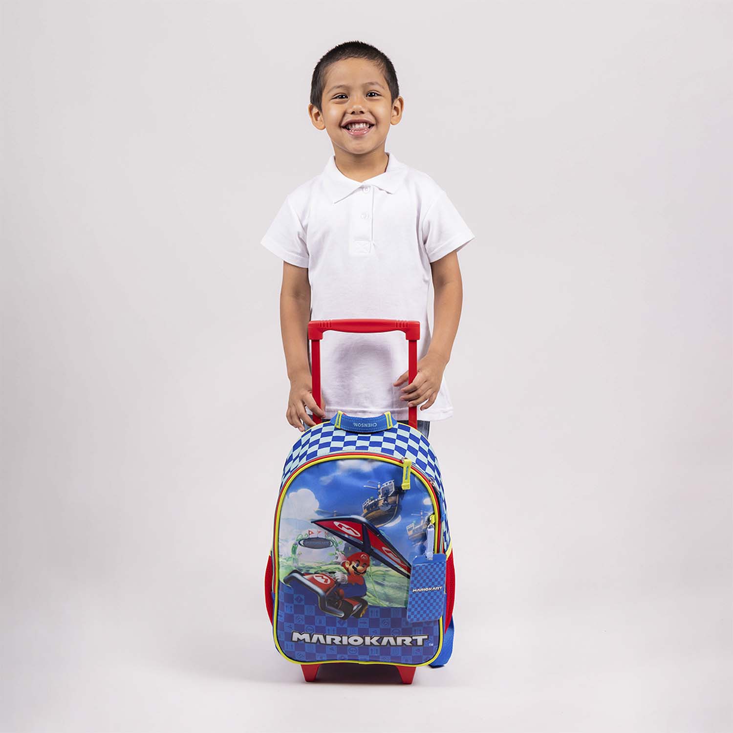 Mochila con Ruedas Mario Bros by Chenson Azul para Niños - Diversión y Durabilidad - vista 2