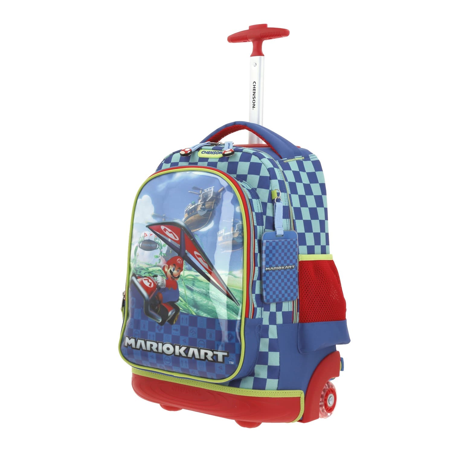 Mochila con Ruedas Mario Bros Azul para Niño - Diversión y Durabilidad 2